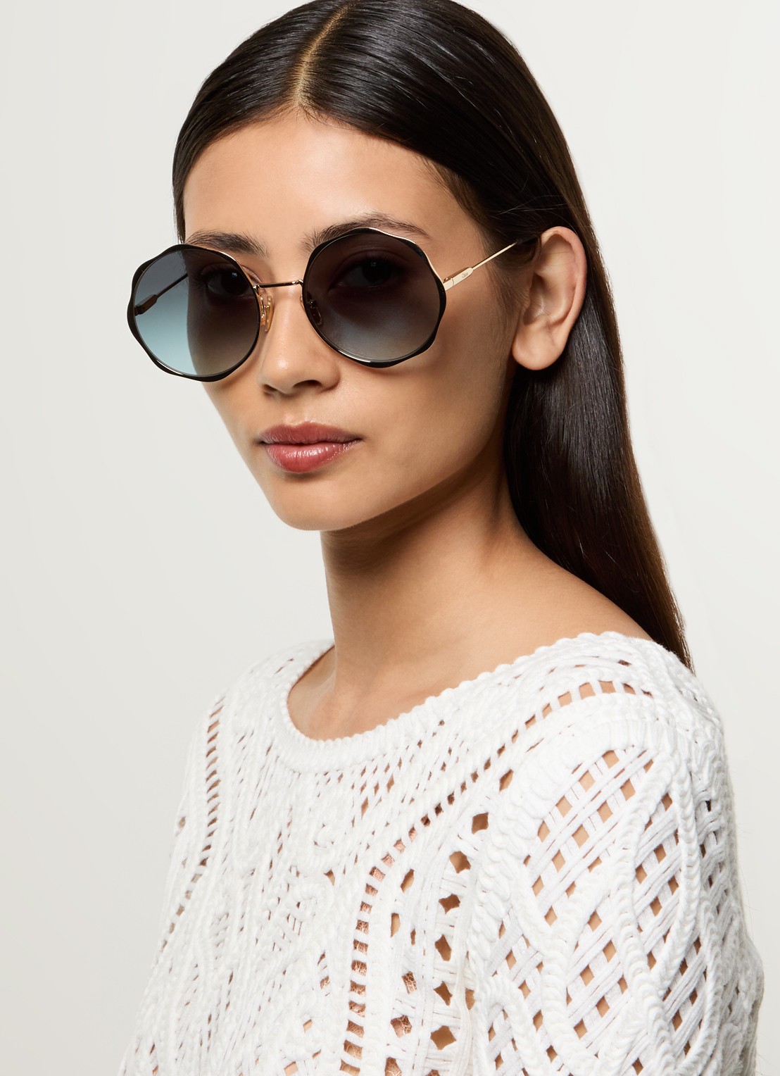 Chloé Retro zonnebril CH0184S  - voorkant 5 goud