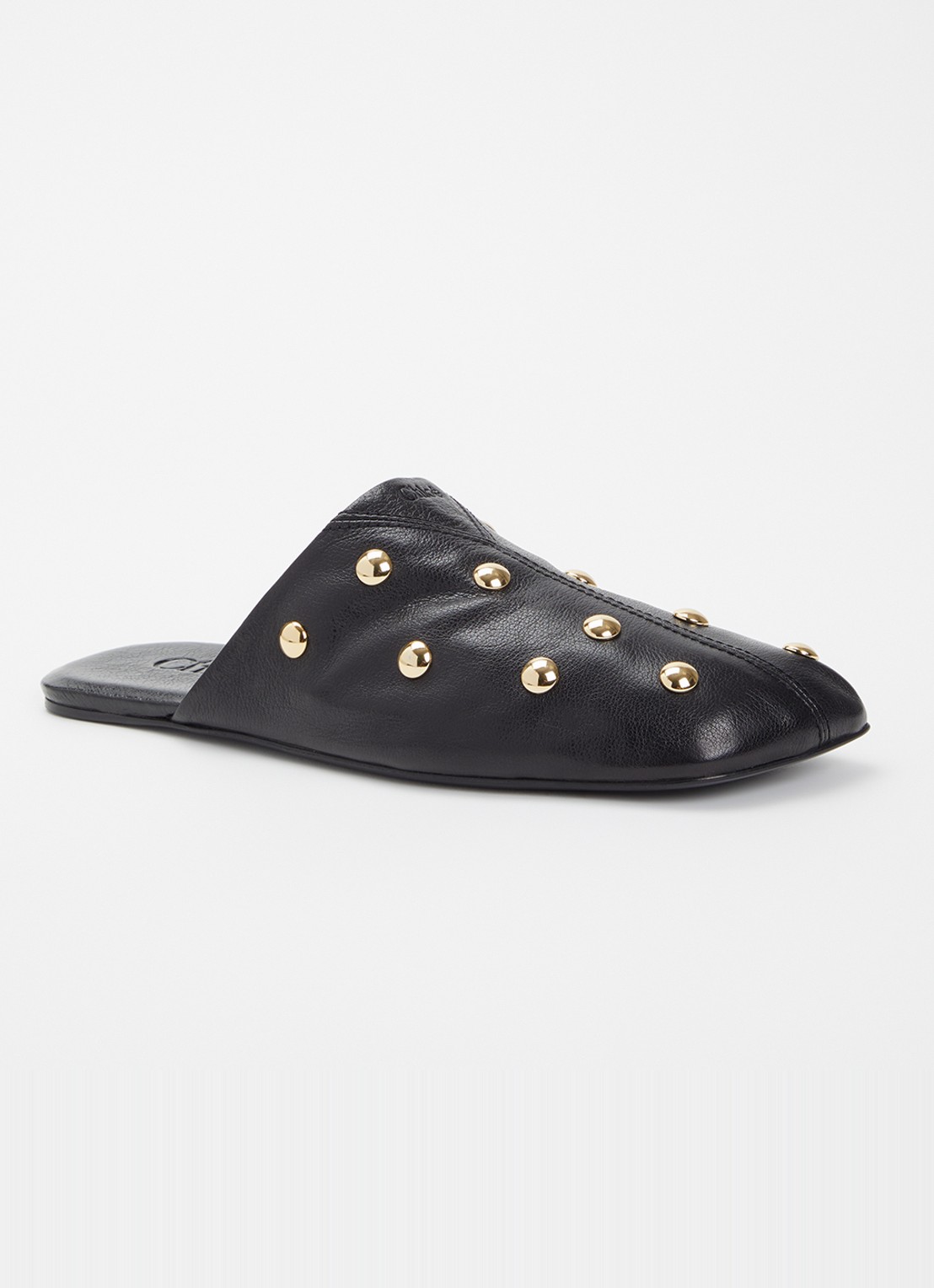 Chloé Rita muiltje van leer met studs - voorkant 6 zwart