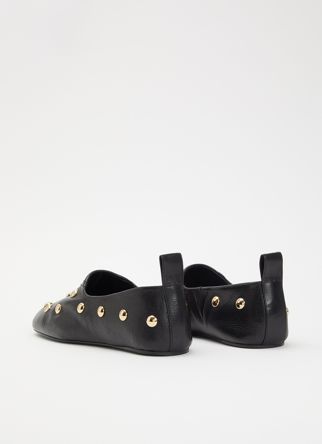 Chloé Rita slip-on van leer met studs  - achterkant zwart