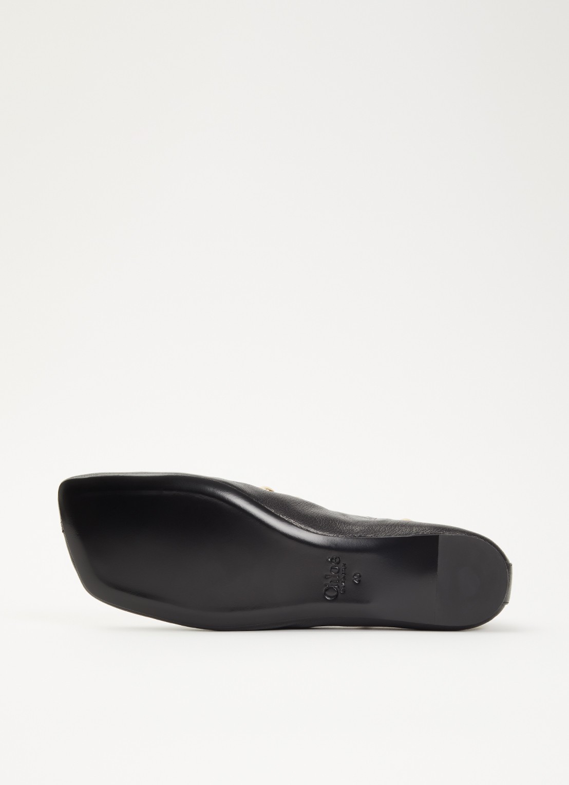 Chloé Rita slip-on van leer met studs  - detail 6 zwart