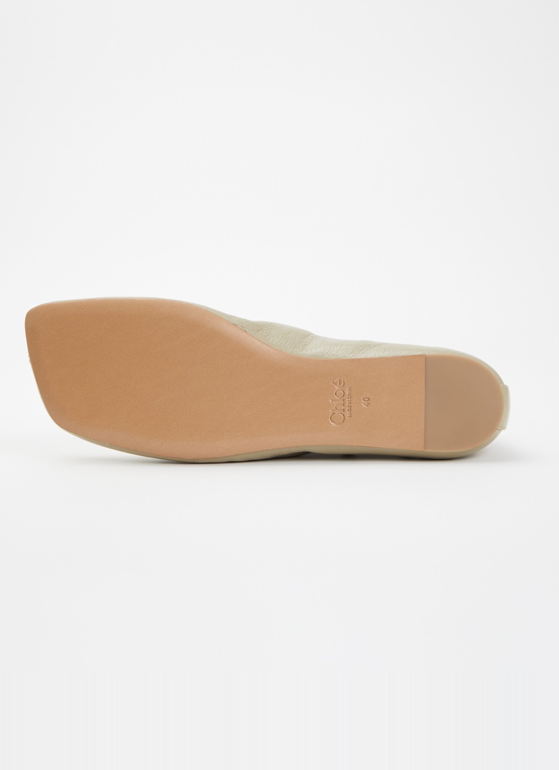 Chloé Rita slip-on van leer met studs - detail 4 lindegroen