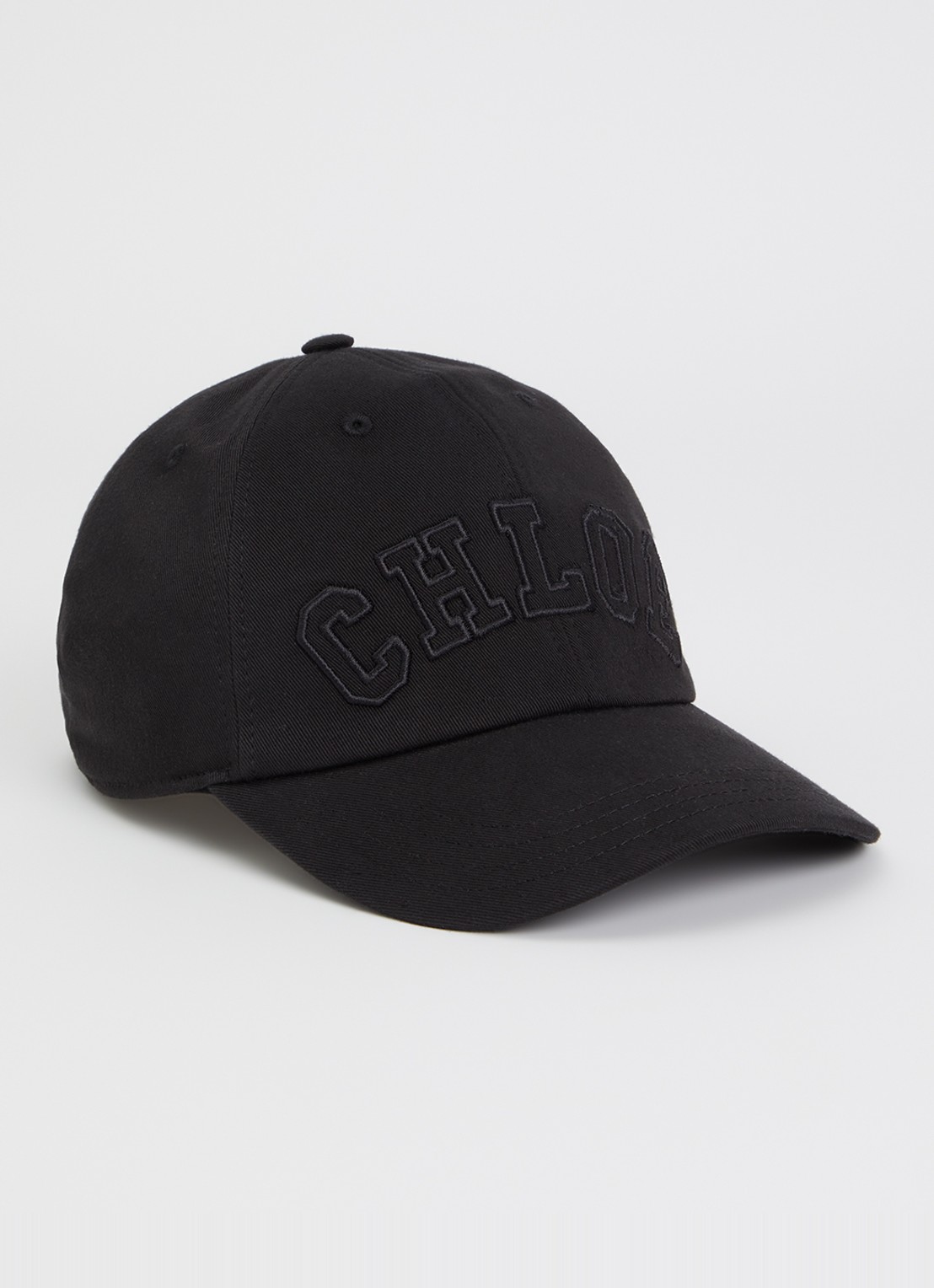 Chloé Signature pet met logoborduring - voorkant 2 zwart