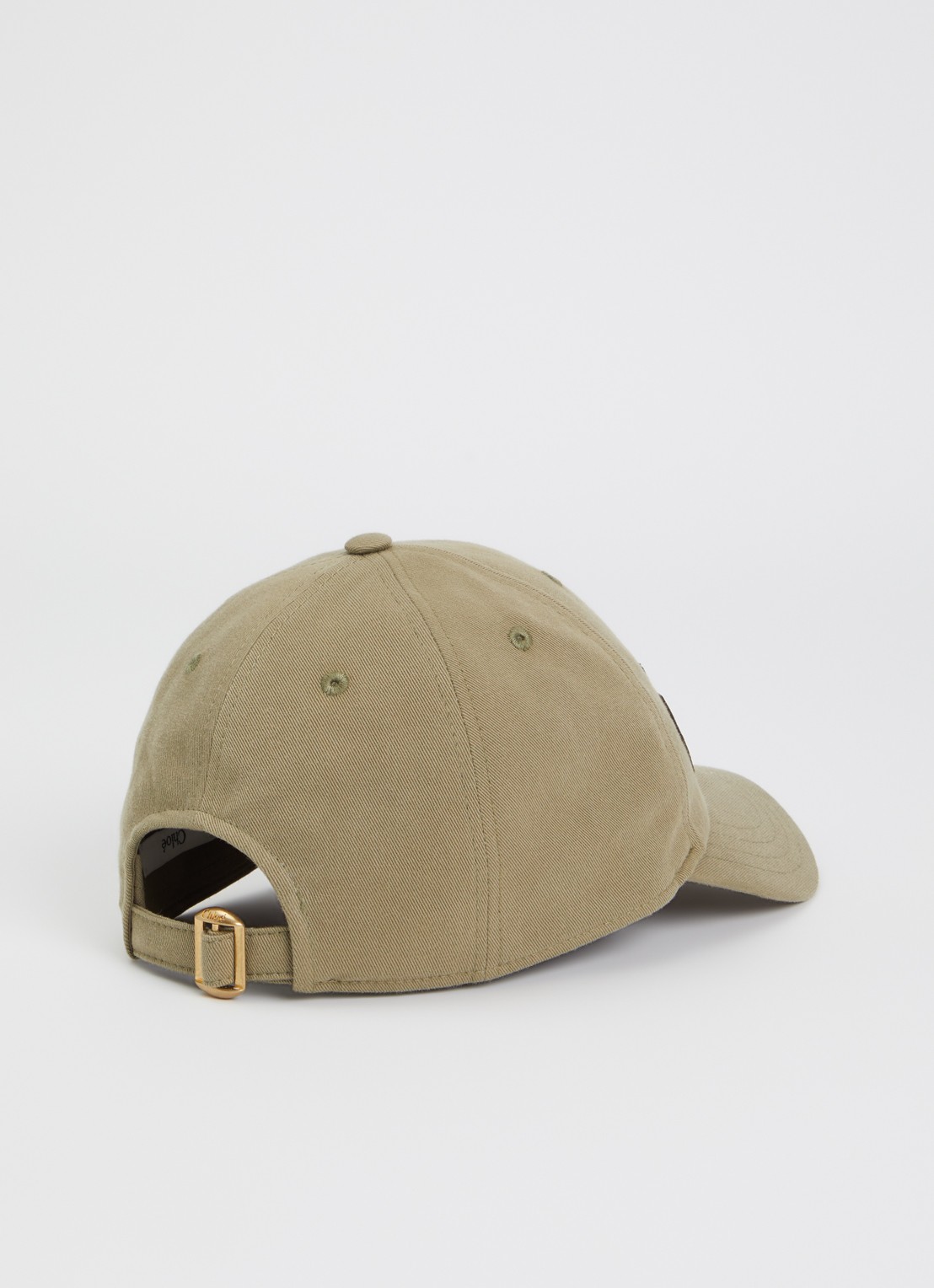 Chloé Signature pet met logoborduring - detail 2 khaki