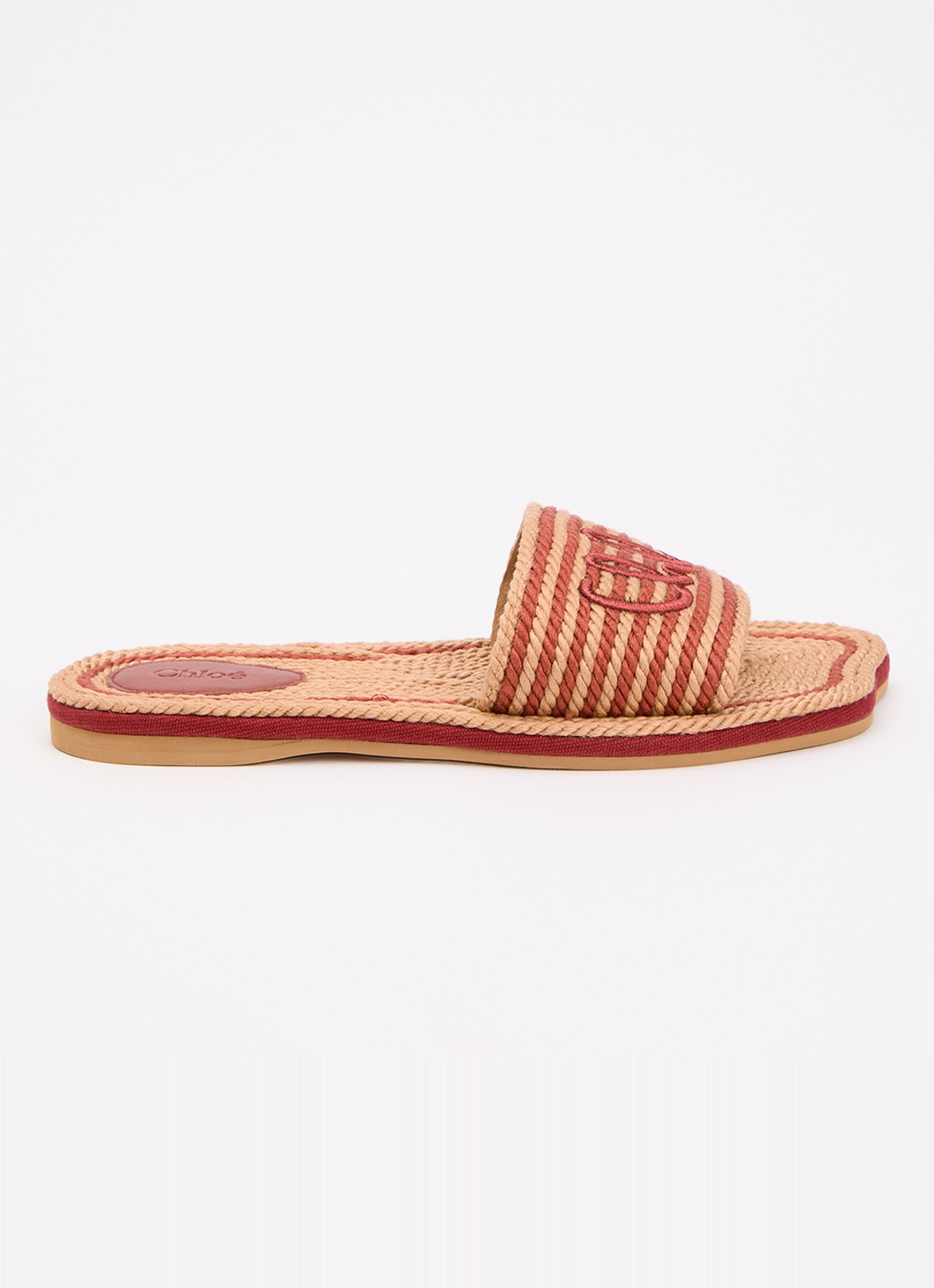 Chloé Slipper met logo - voorkant 6 camel
