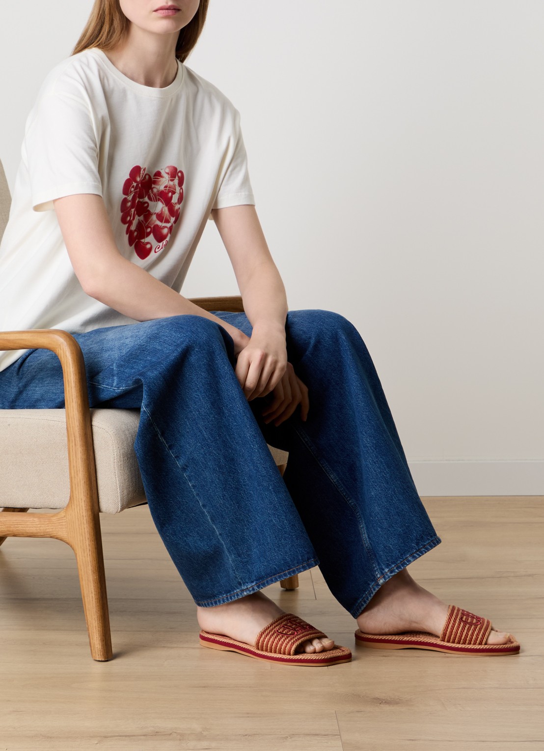 Chloé Slipper met logo - voorkant 7 camel