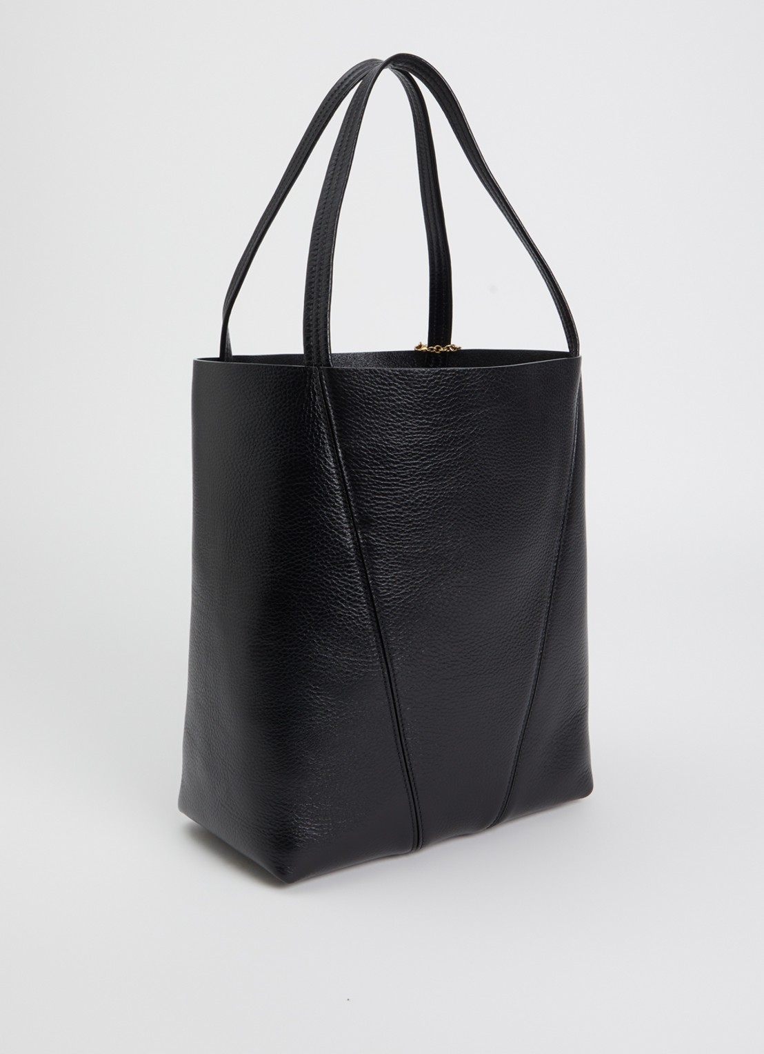Chloé Spin Medium shopper van leer met tasbedel - achterkant 2 zwart