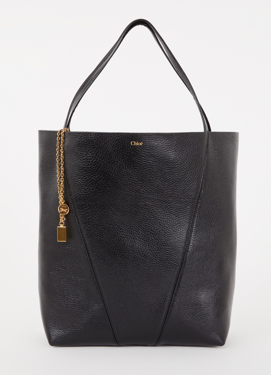 Chloé Spin shopper van kalfsleer - voorkant 2 zwart