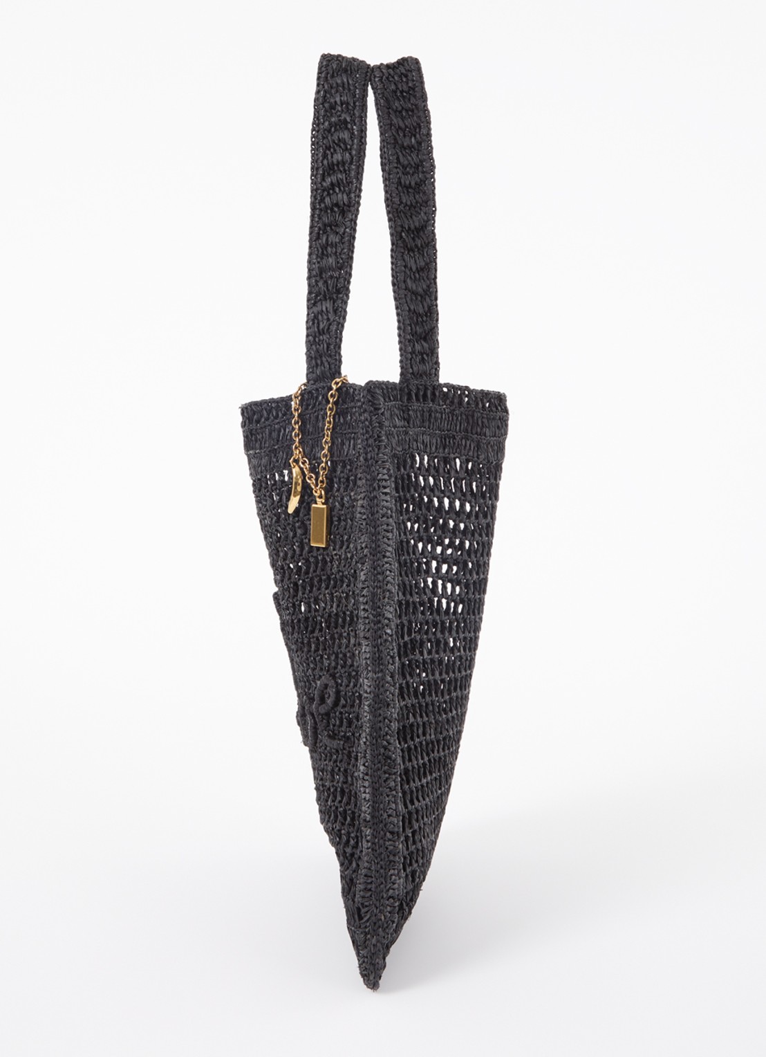 Chloé Summer Banana shopper van raffia - detail 5 zwart