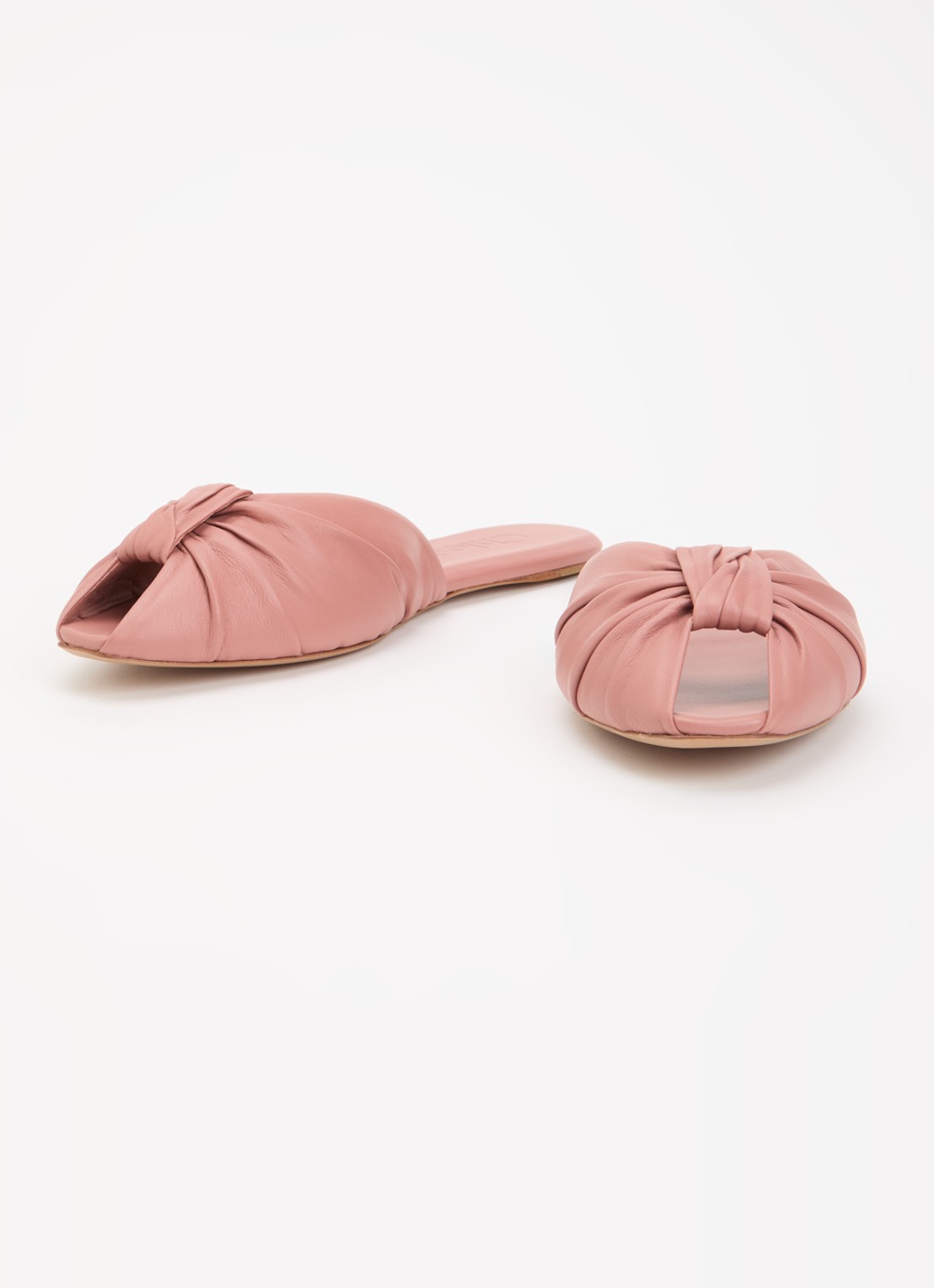 Chloé Suzie slipper van leer - detail 4 oudroze