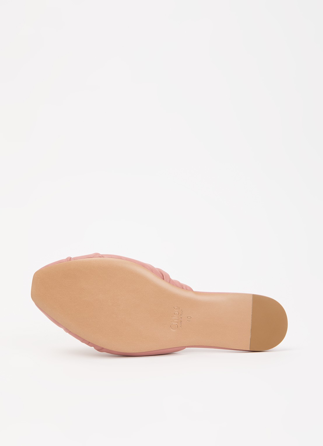 Chloé Suzie slipper van leer - detail 6 oudroze