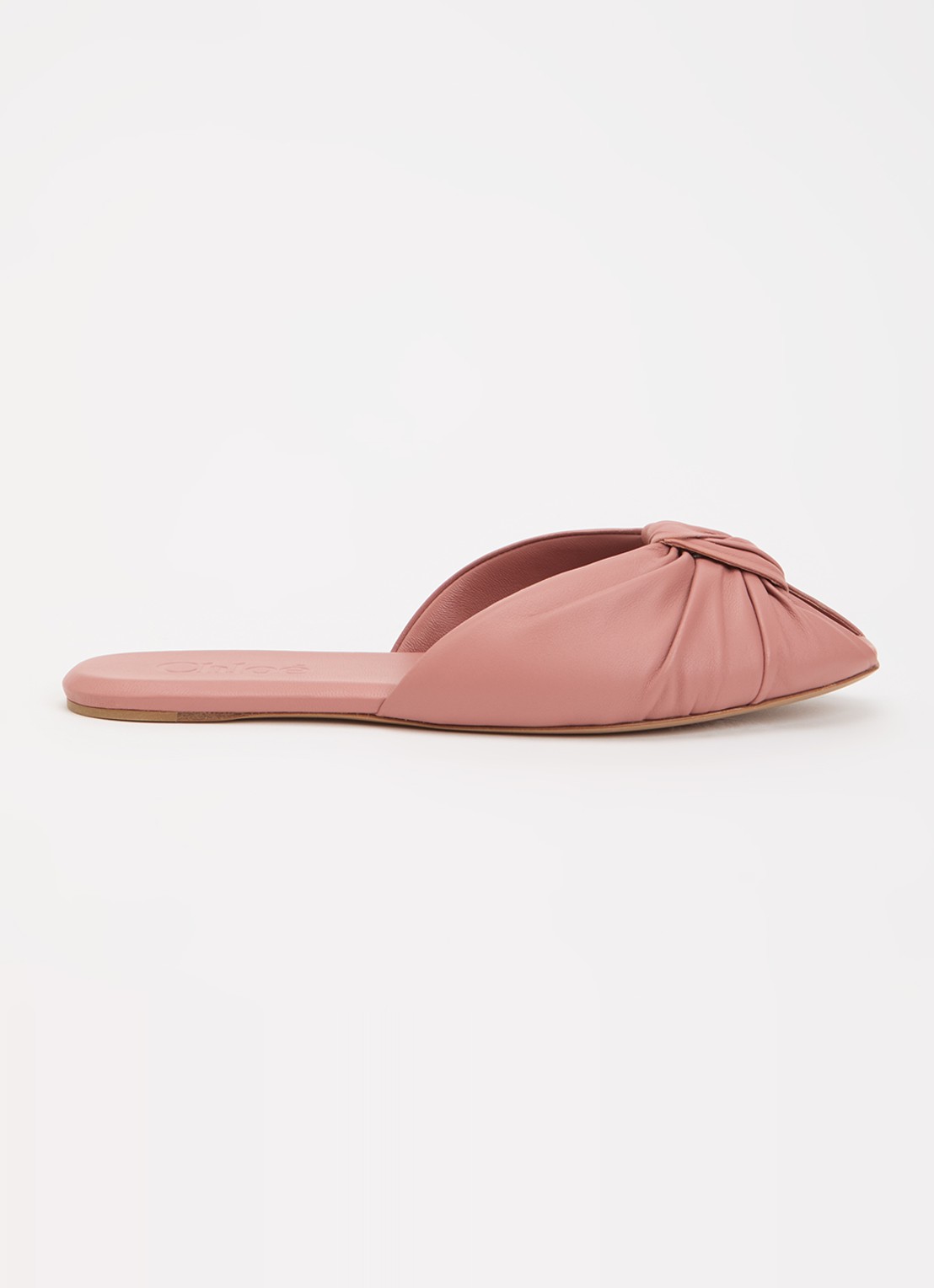 Chloé Suzie slipper van leer - voorkant 2 oudroze