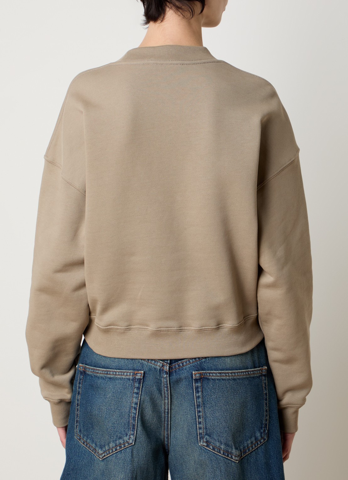Chloé Sweater met flock logoprint - achterkant 5 zand