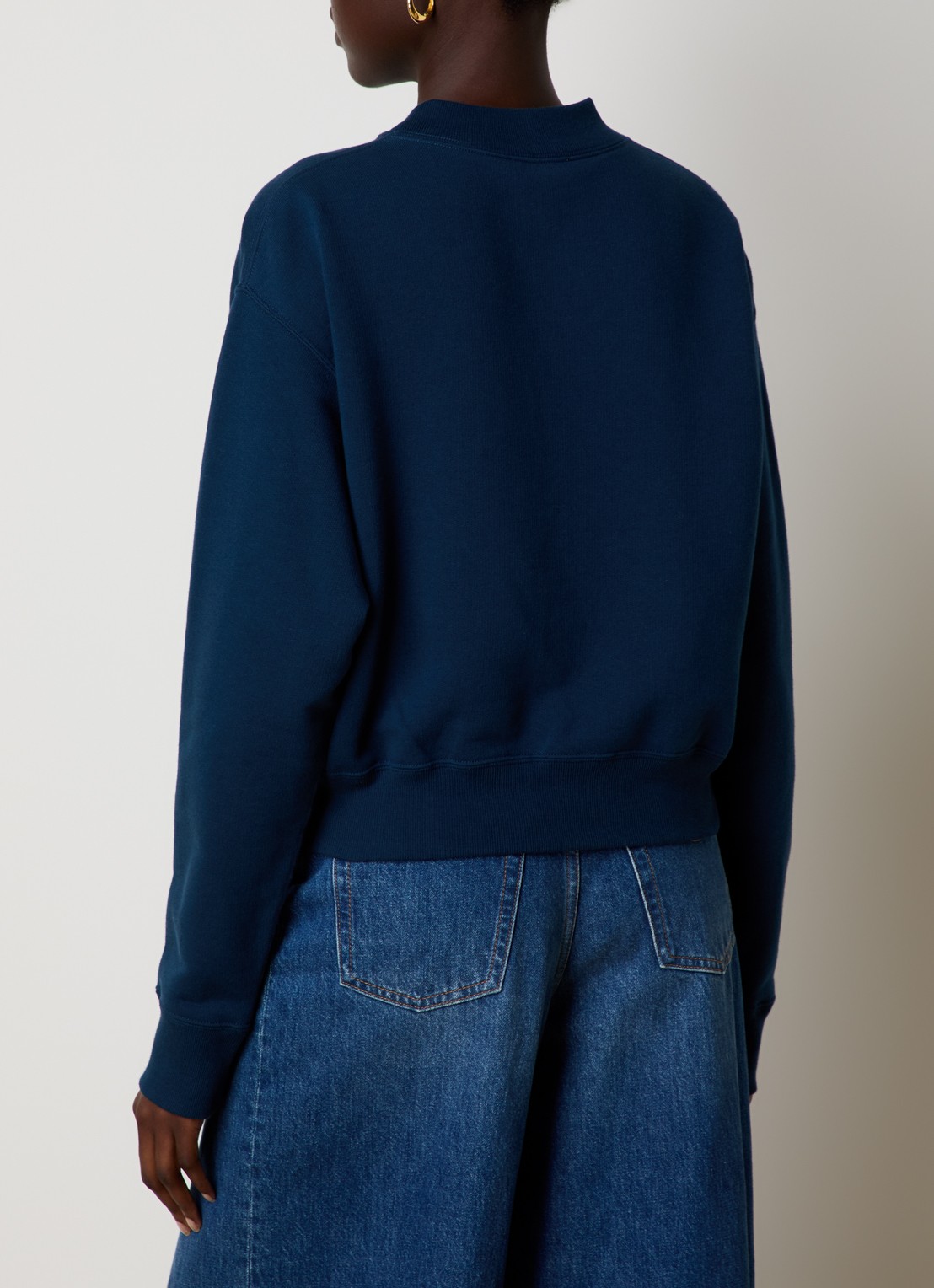 Chloé Sweater met logoprint - achterkant donkerblauw