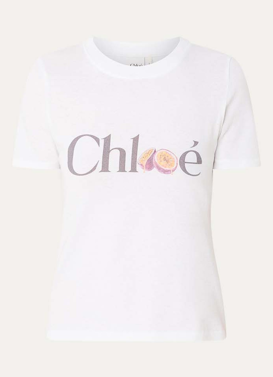 Chloé T-shirt met logoprint - voorkant wit