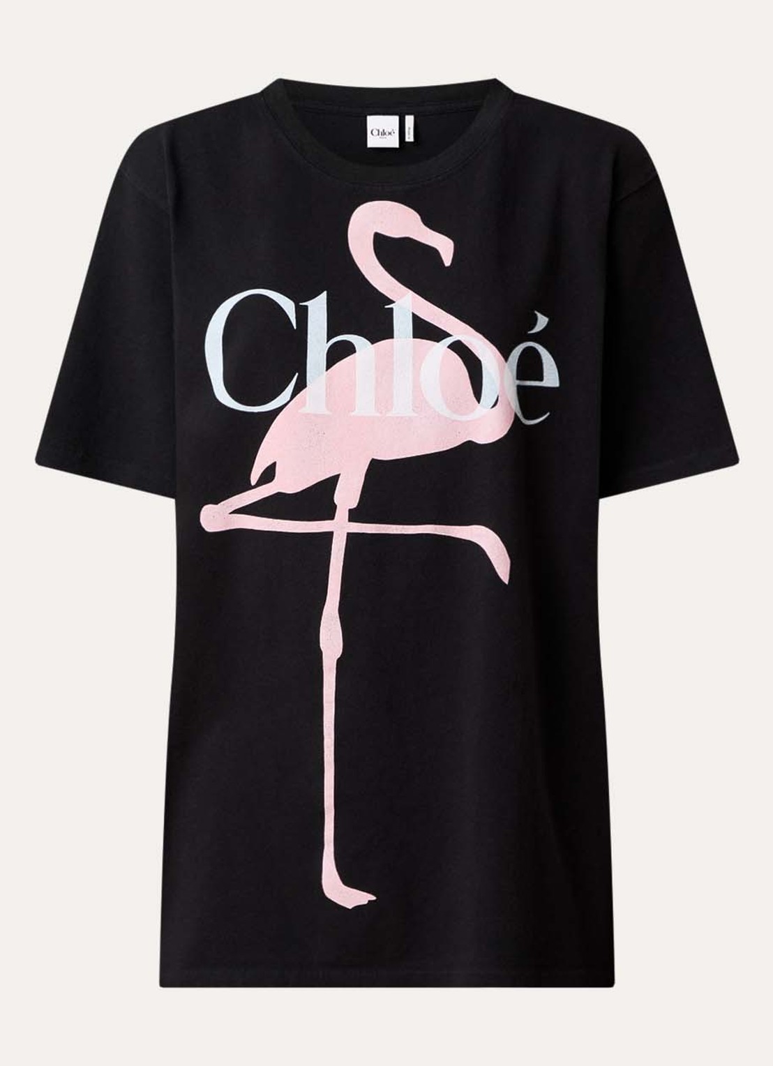 Chloé T-shirt met logoprint - voorkant 4 zwart
