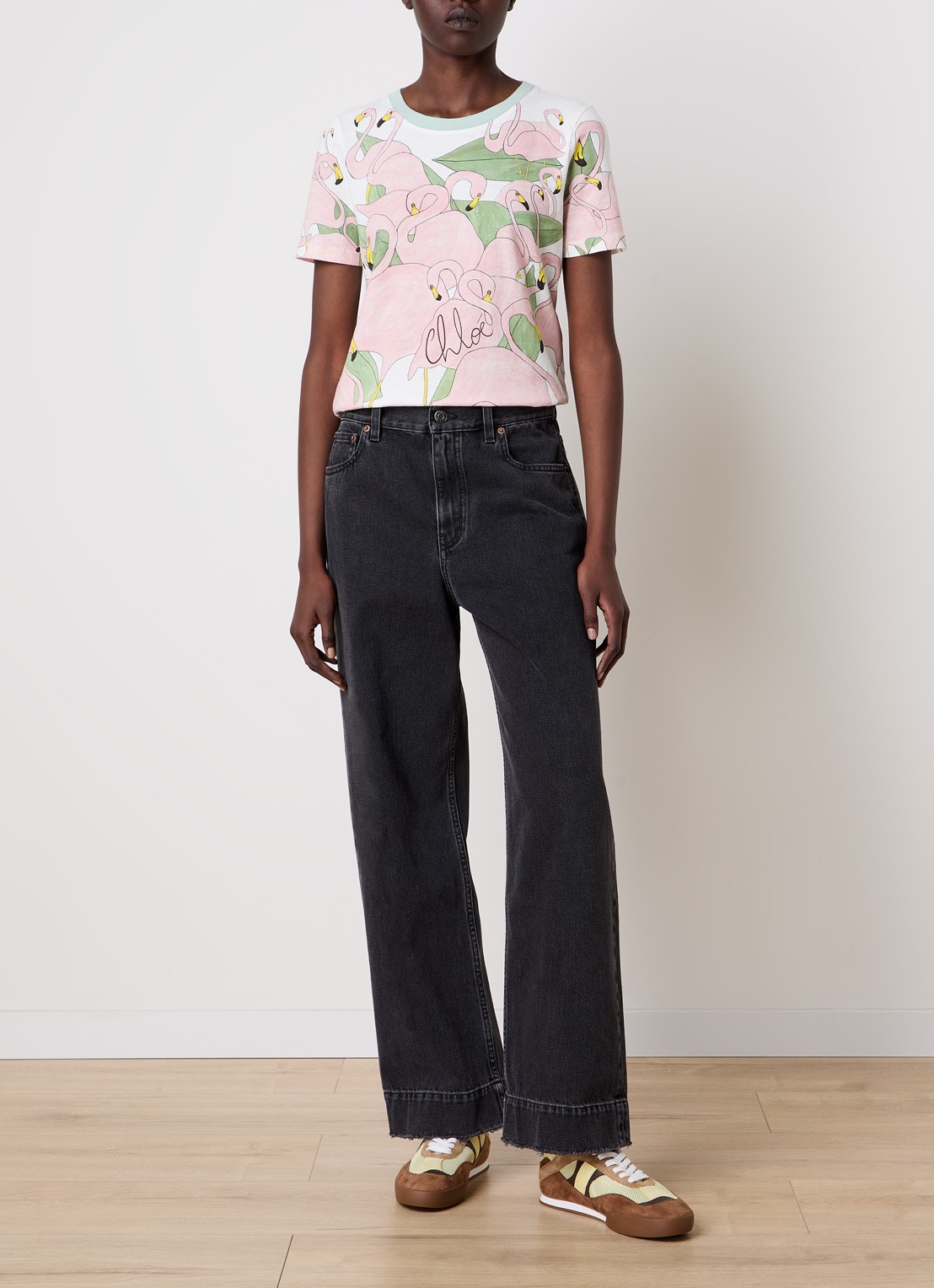 Chloé T-shirt met print - voorkant 5 roze
