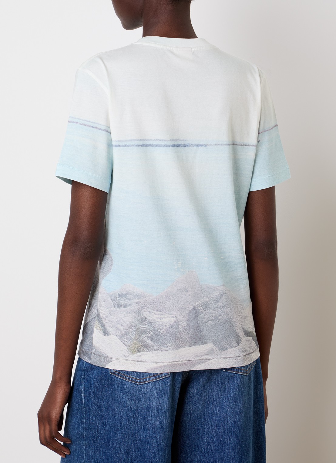 Chloé T-shirt met print - achterkant 5 lichtblauw