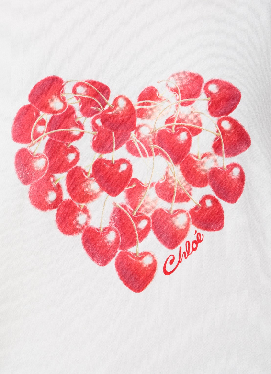 Chloé T-shirt met print - detail 4 gebroken wit