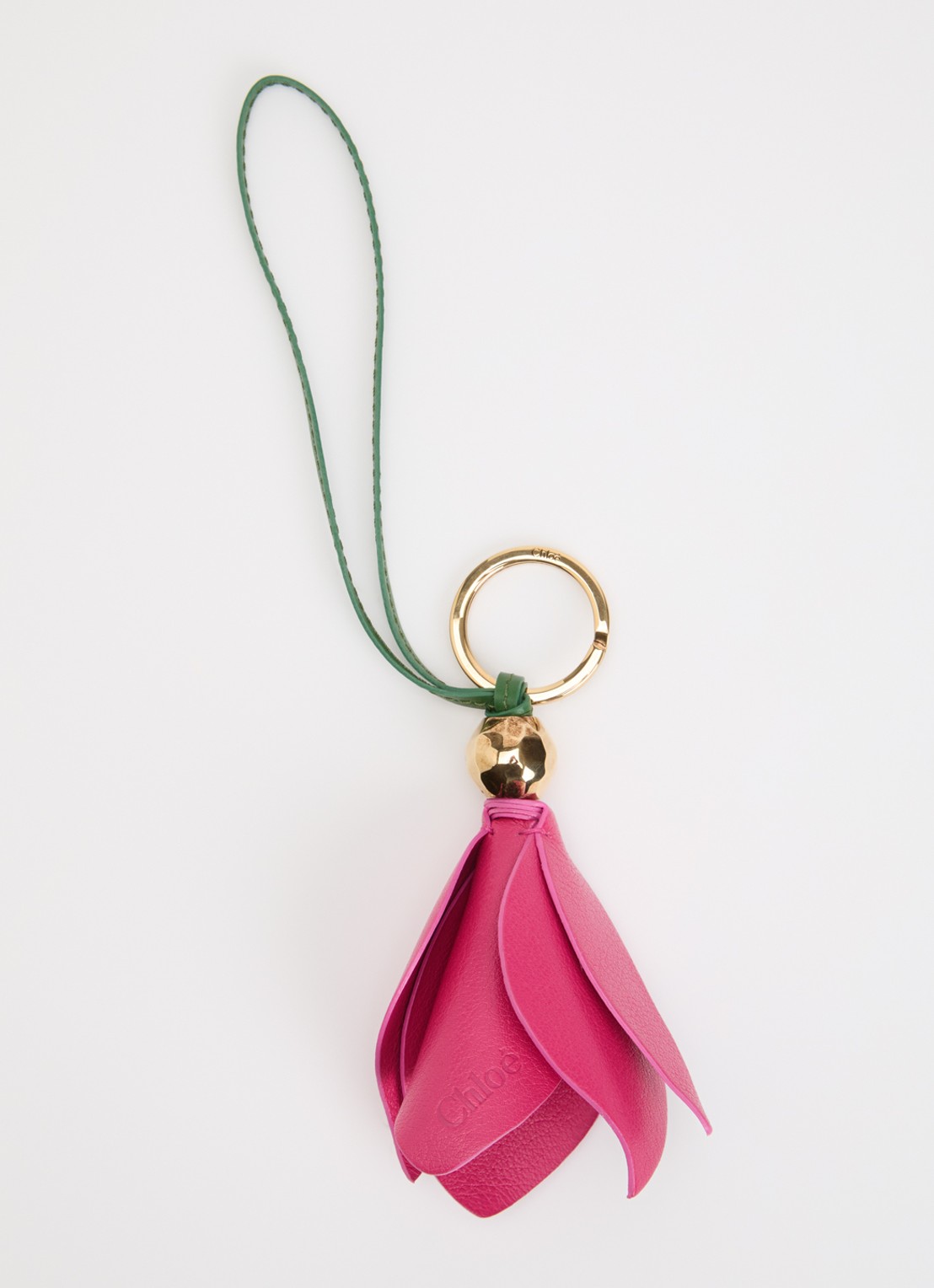 Chloé Tasbedel van leer - voorkant fuchsia