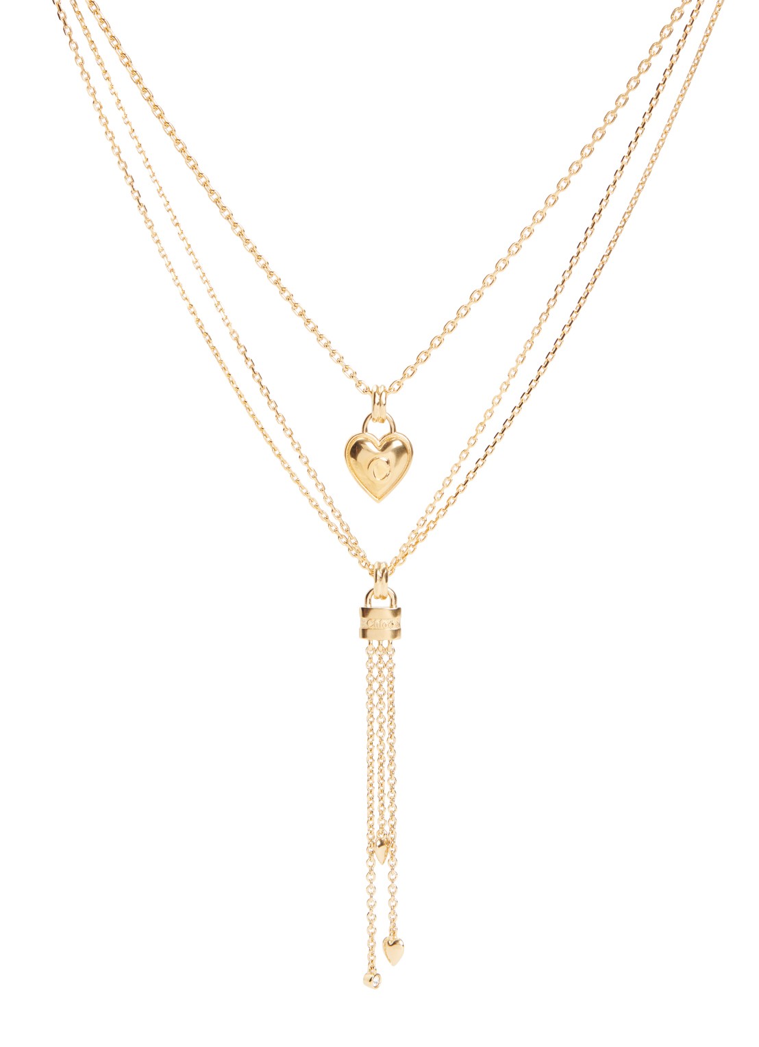 Chloé The Chloé Mini Paddington ketting veguld - voorkant goud