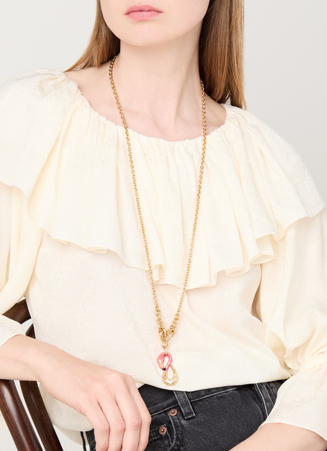 Chloé The Chloé Tropicus ketting met hanger - voorkant 2 goud