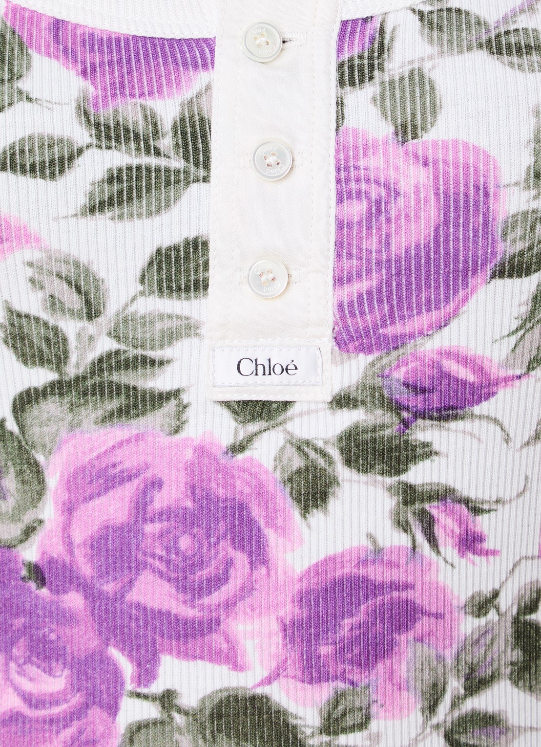 Chloé Top met bloemenprint - detail 2 paars