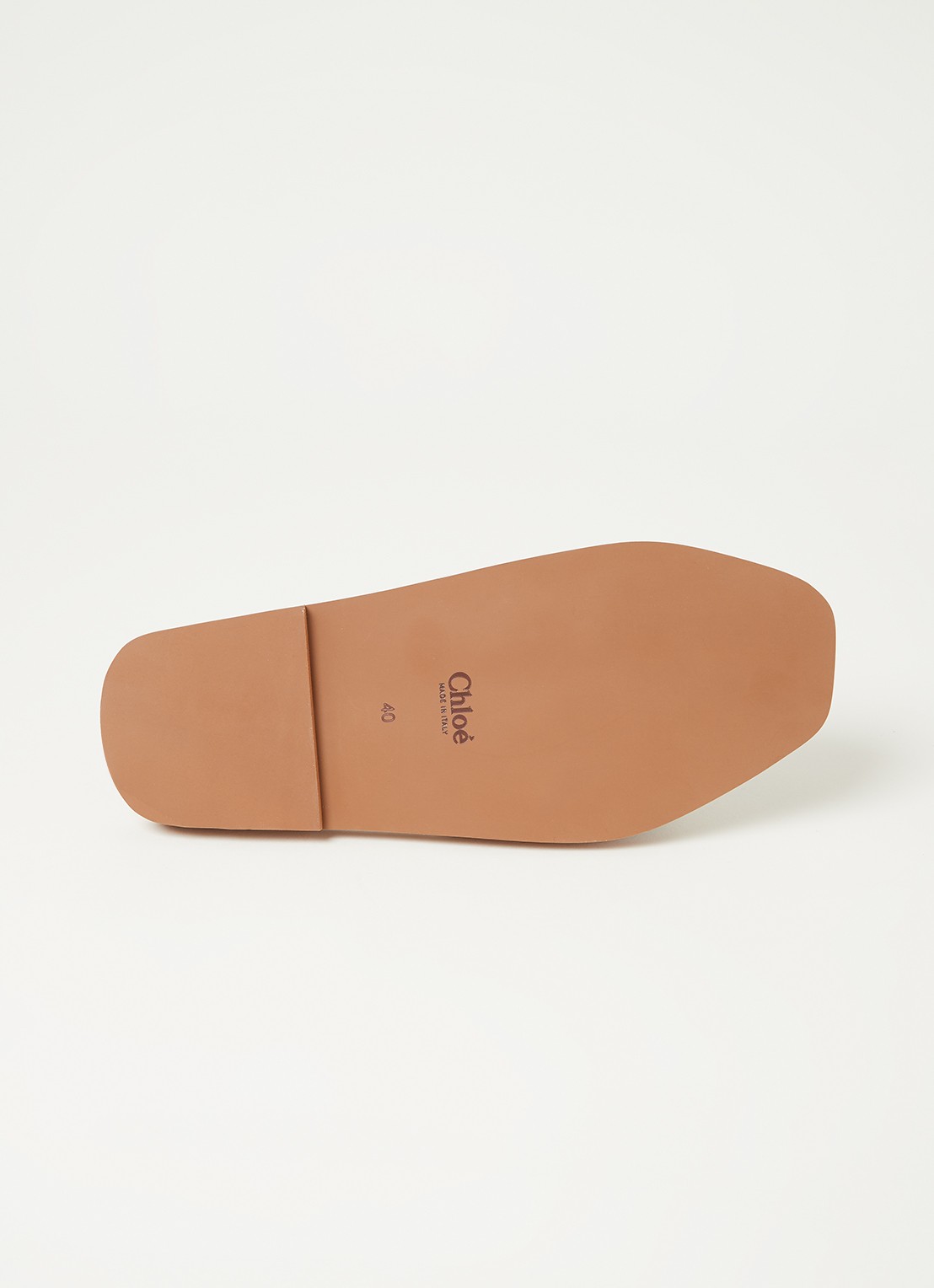 Chloé Woody slipper van canvas met logo - detail 3 beige