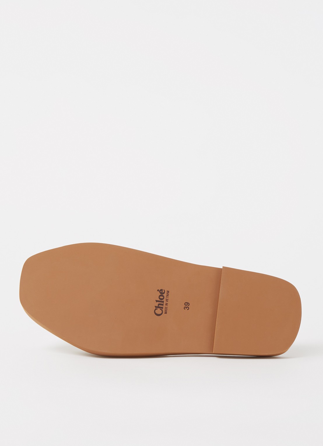 Chloé Woody slipper van canvas met logo - detail 7 beige