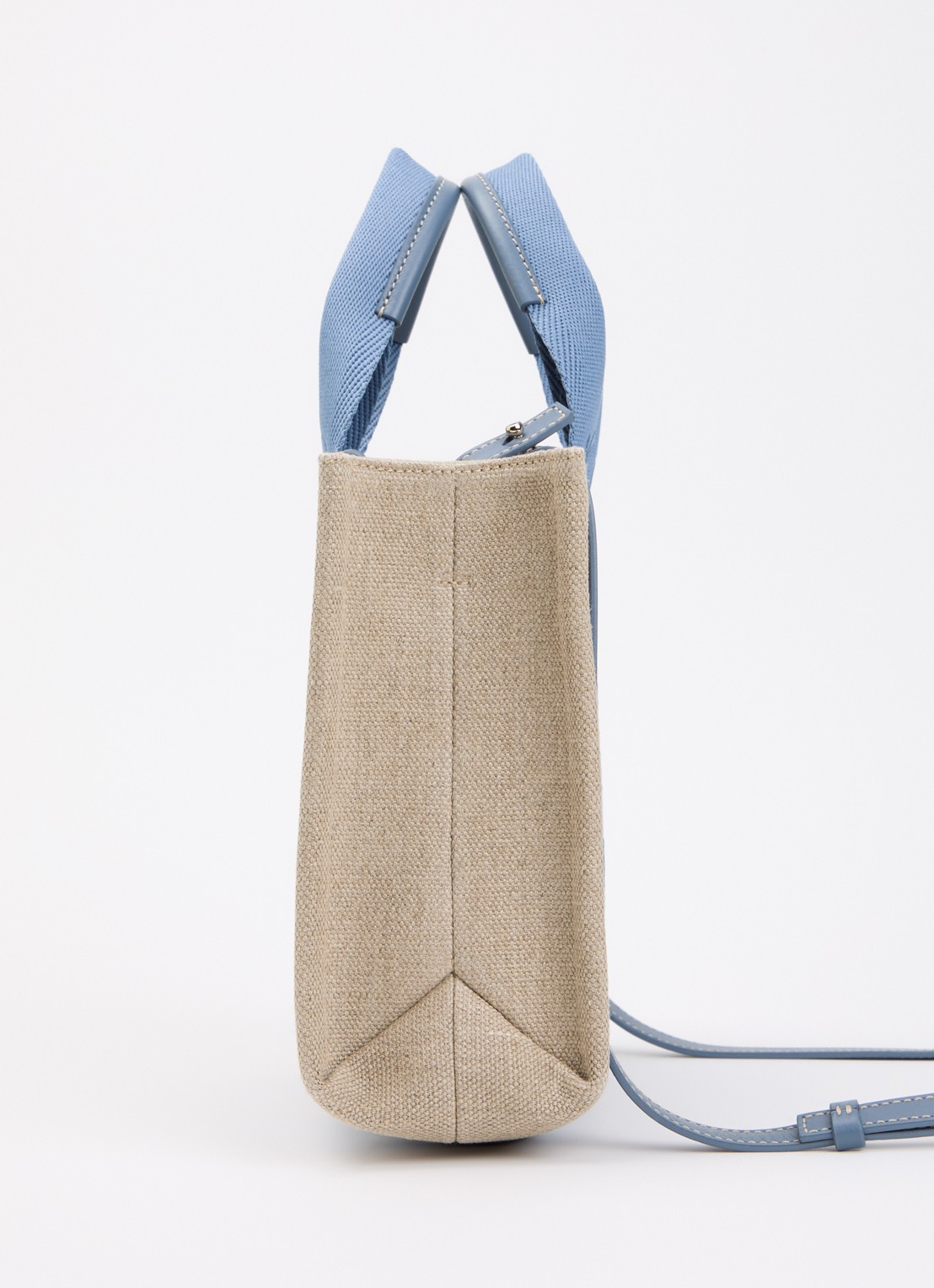 Chloé Woody Small handtas met kalfsleren details - detail 3 blauw