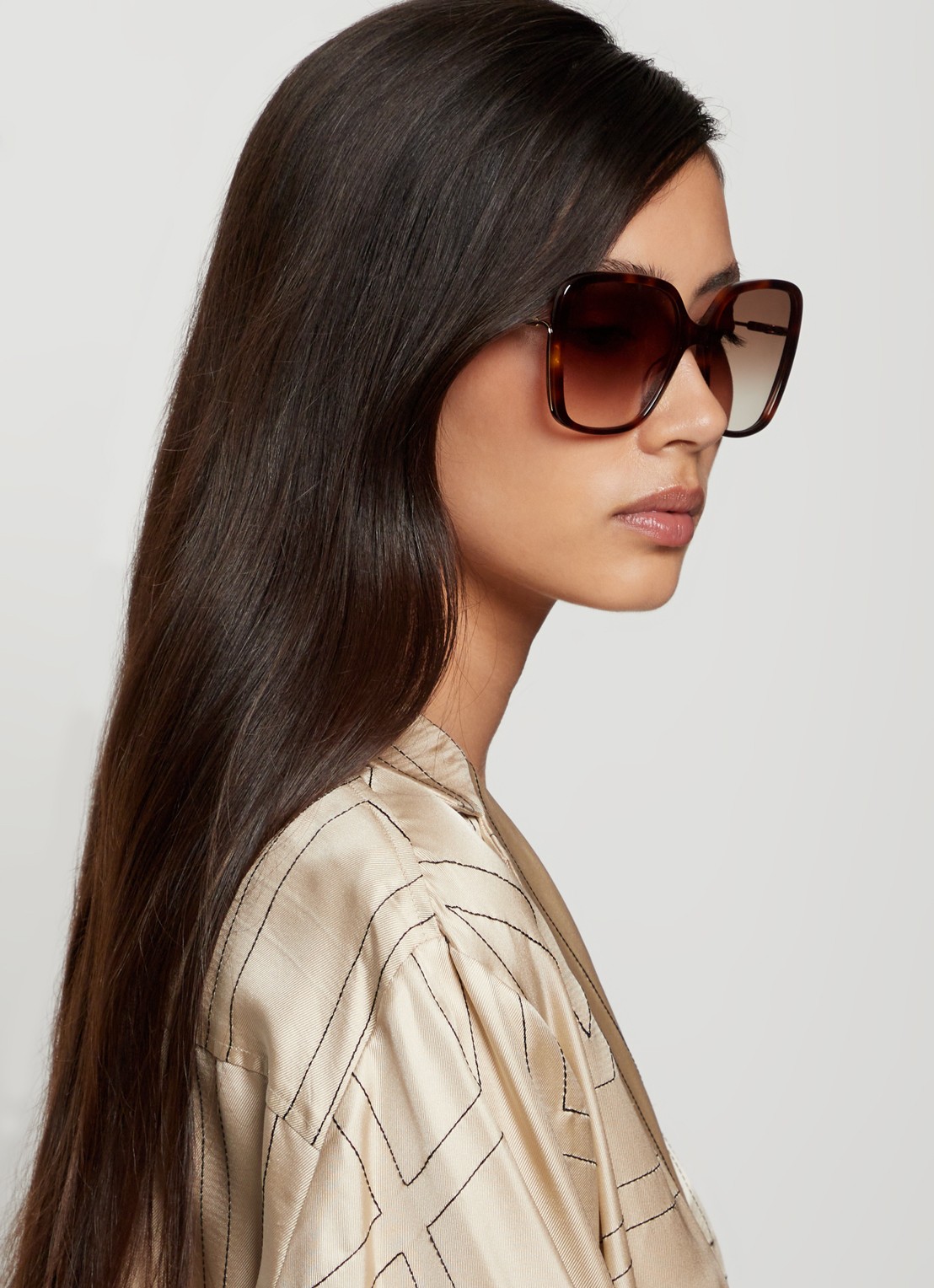 Chloé Zonnebril CH0173S - voorkant 5 bruin