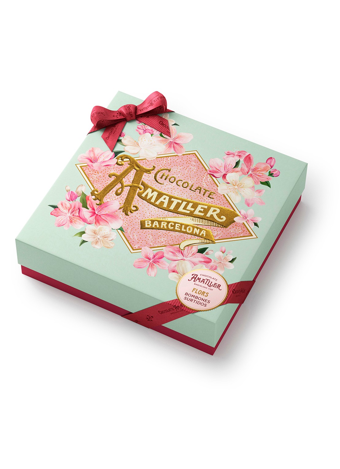 Chocolate Amatller Chocolade met fruit- of koffievulling in giftbox 24 stuks - voorkant 2 undefined