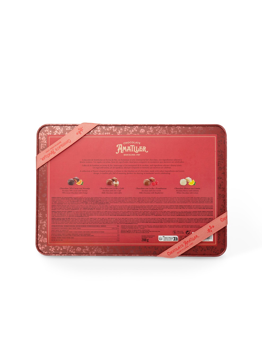Chocolate Amatller Chocolade met fruit- of koffievulling in XL blik 288 gram - detail 2 undefined