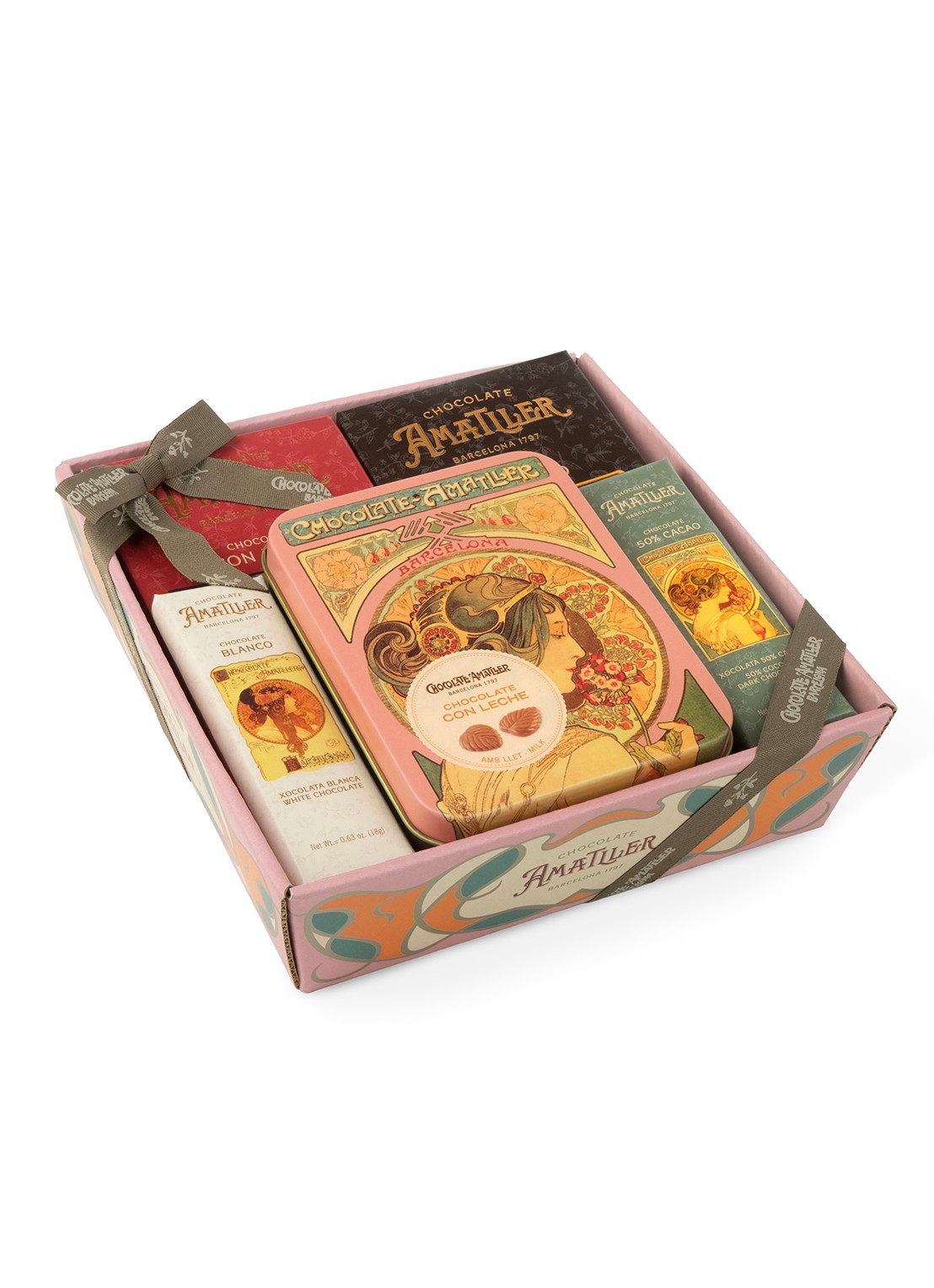 Chocolate Amatller Chocoladerepen in giftbox 236 gram - voorkant undefined