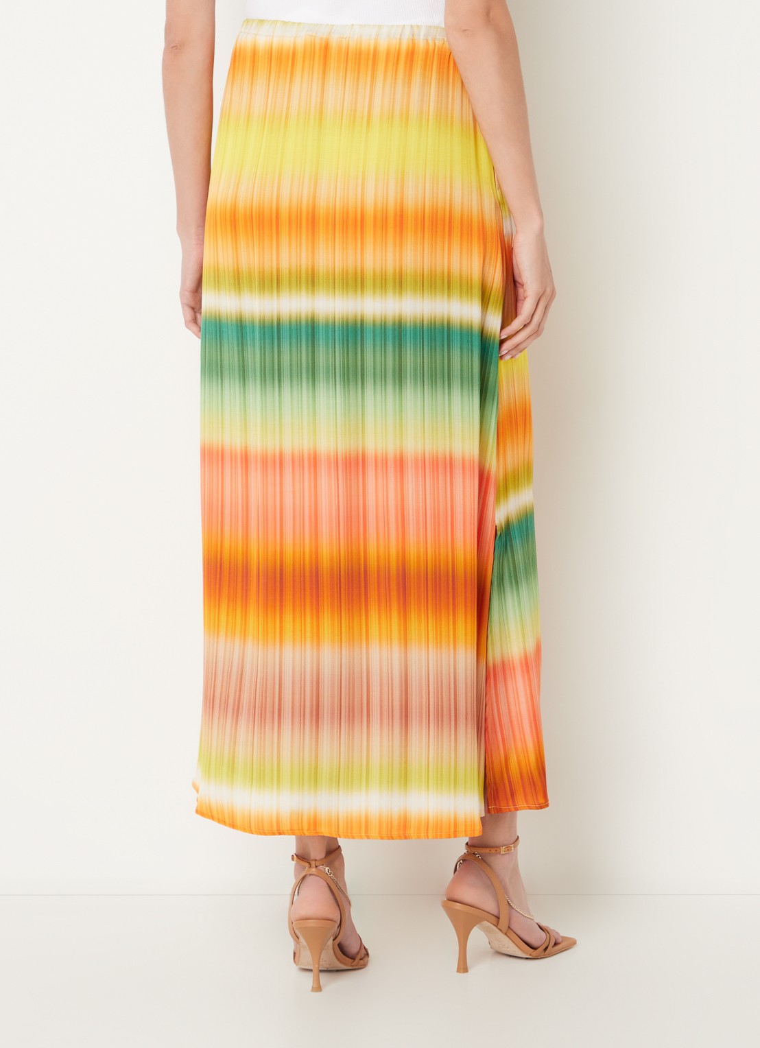 CINQUE Ciclassico midi rok met dip-dye dessin en steekzakken - achterkant orange