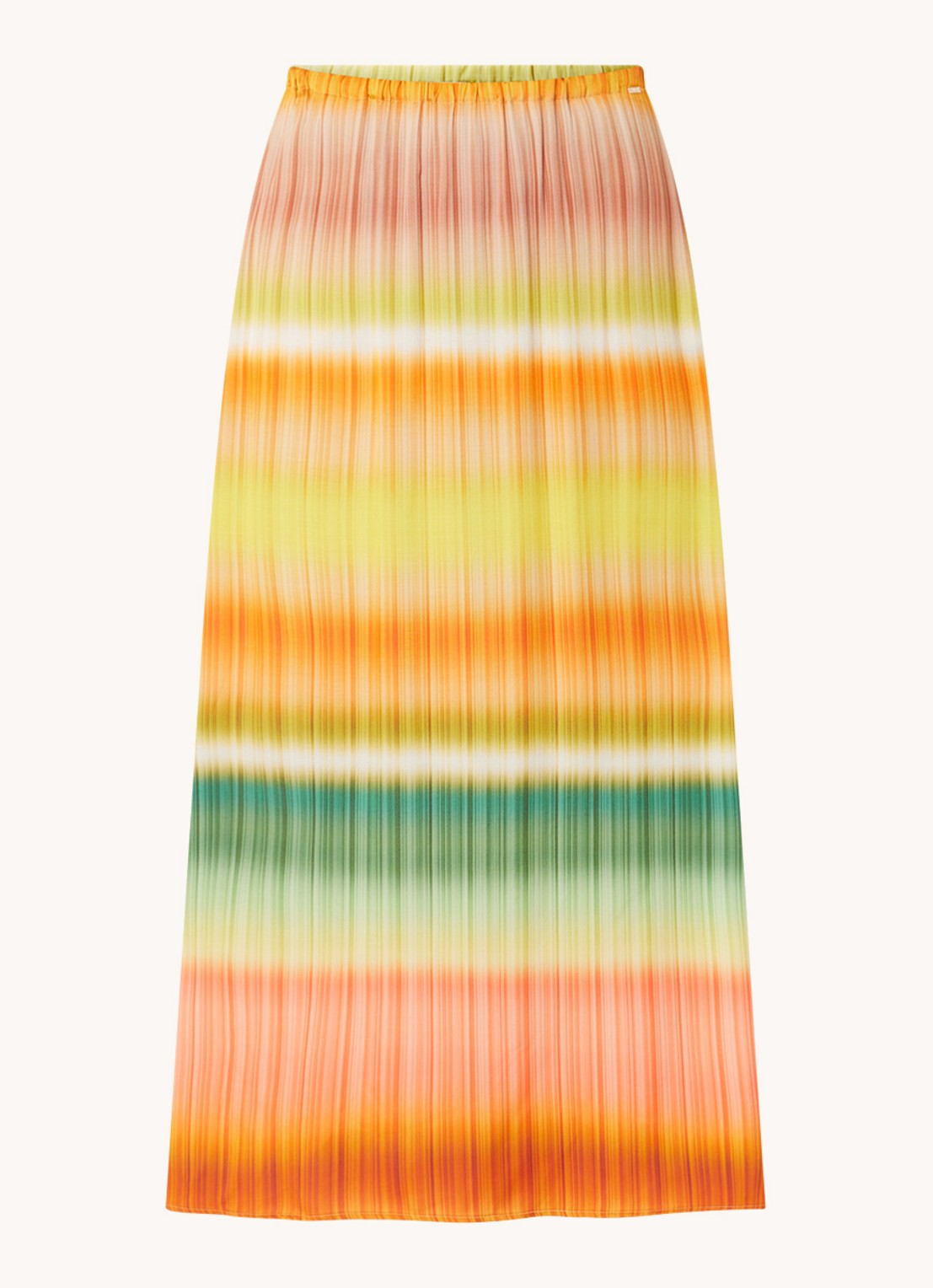 CINQUE Ciclassico midi rok met dip-dye dessin en steekzakken - voorkant 2 orange