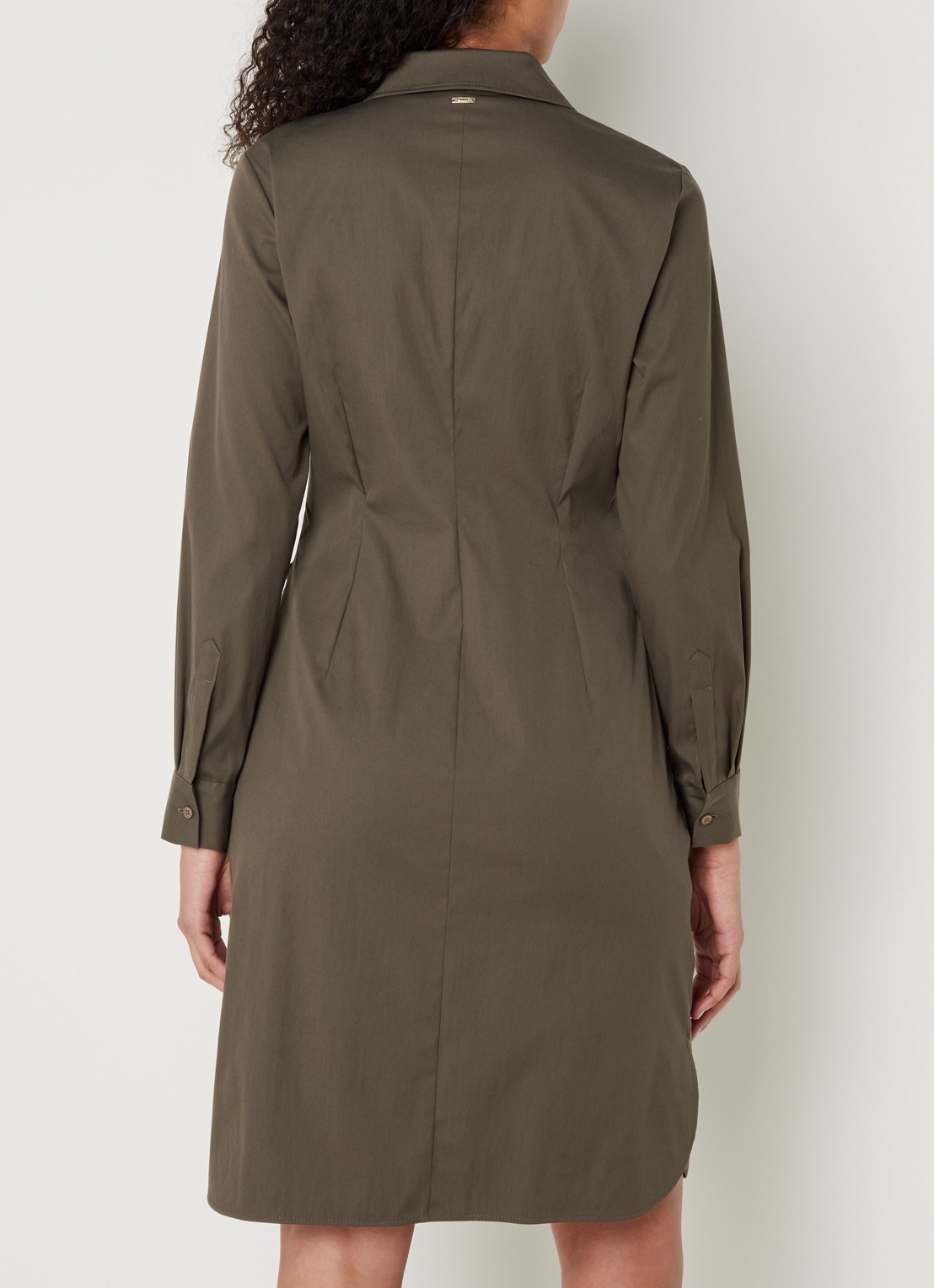 CINQUE Cidecio mini blousejurk met plooidetail en steekzakken - achterkant 4 donkergrijs