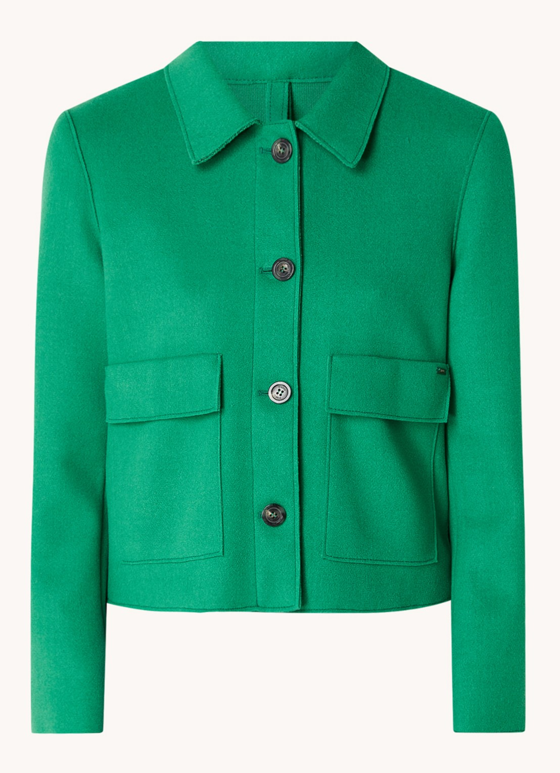 CINQUE Cielvina jack met klepzakken - voorkant 2 groen