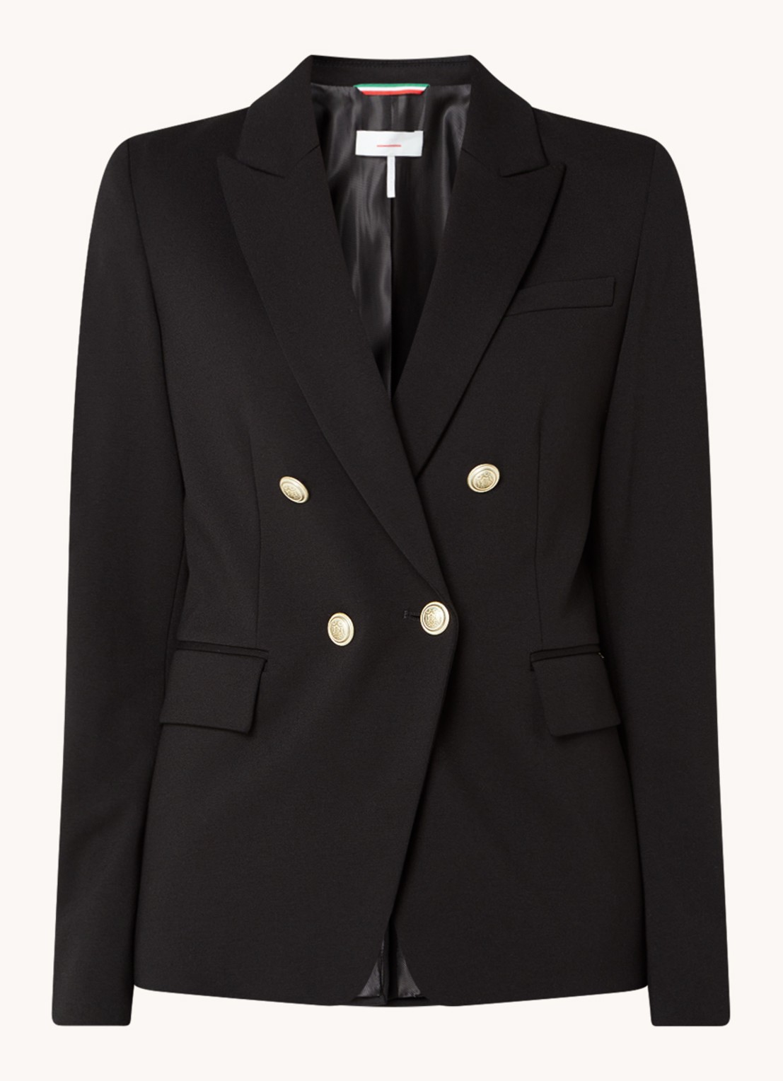 Cinque Cililly double-breasted blazer met klepzakken  - voorkant 3 zwart