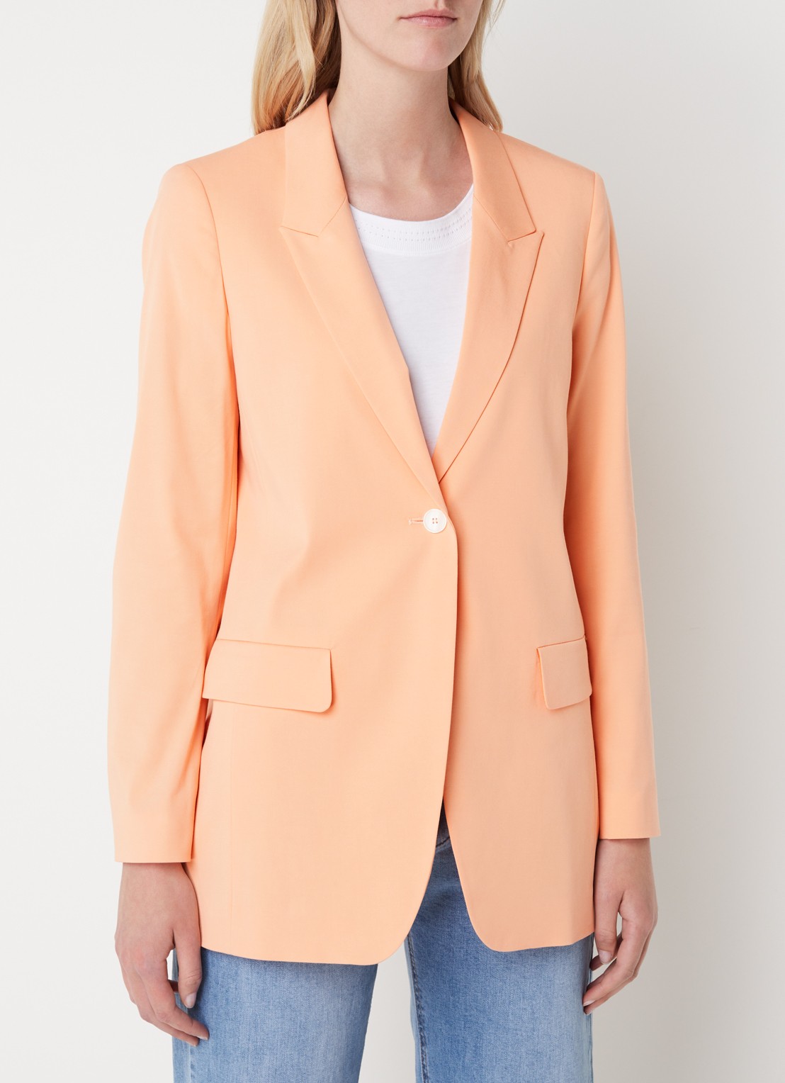 CINQUE Cilisa blazer  met klepzakken - detail 2 lichtoranje