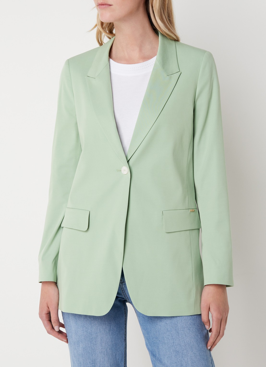 CINQUE Cilisa blazer  met klepzakken - detail mosgroen