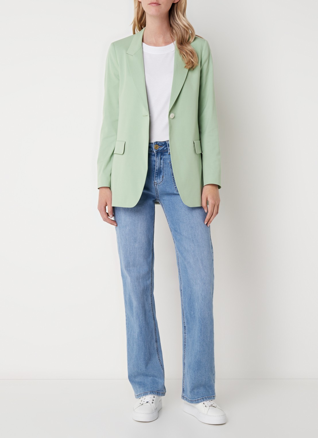 CINQUE Cilisa blazer  met klepzakken - voorkant 3 mosgroen