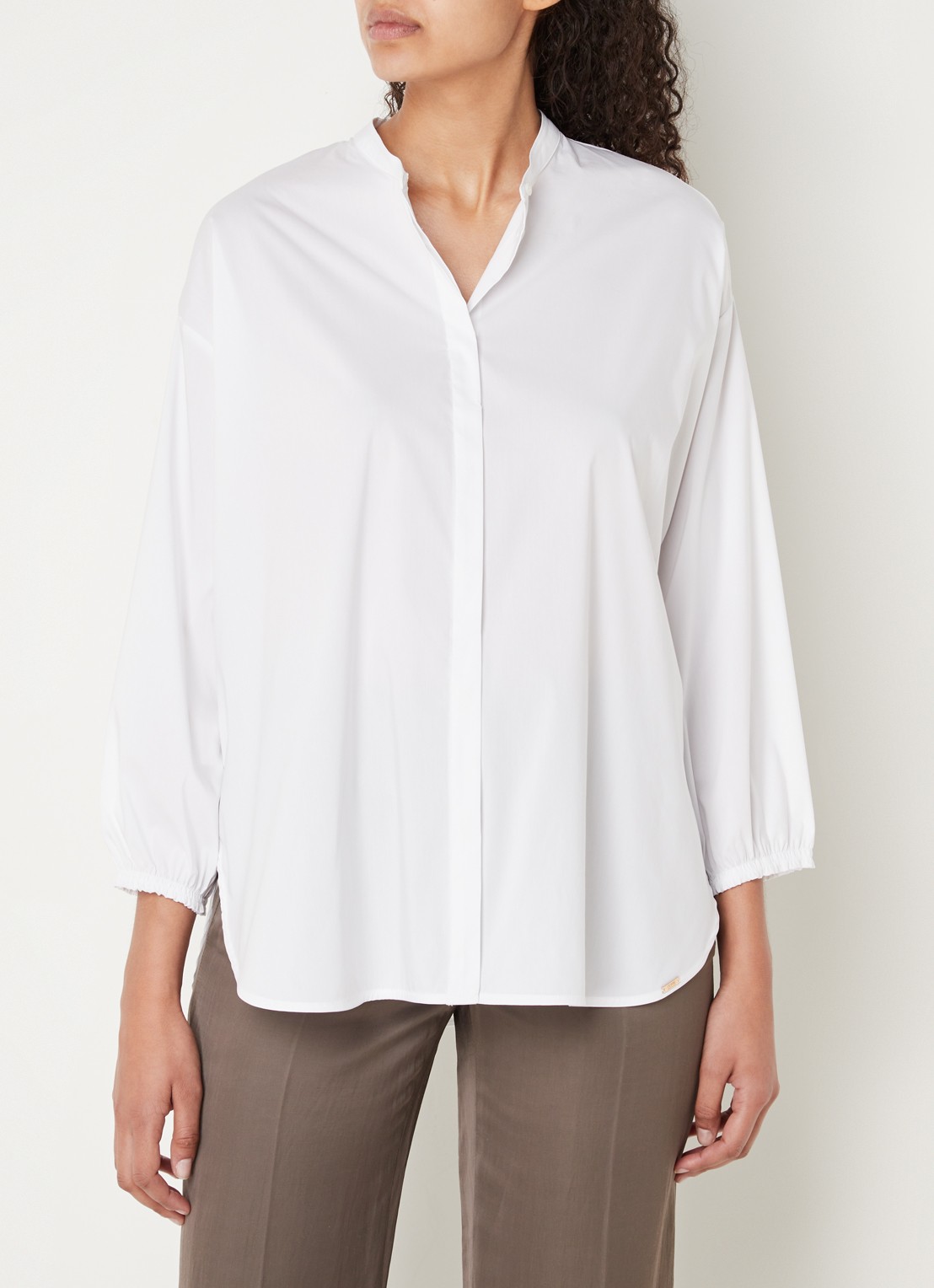 CINQUE Cipimms oversized blouse met ballonmouw - detail wit