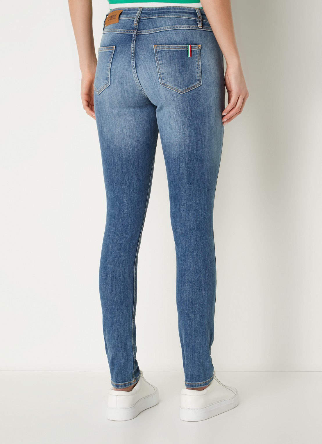 CINQUE Cisun mid waist skinny jeans in gekleurde wassing  - achterkant 5 indigo