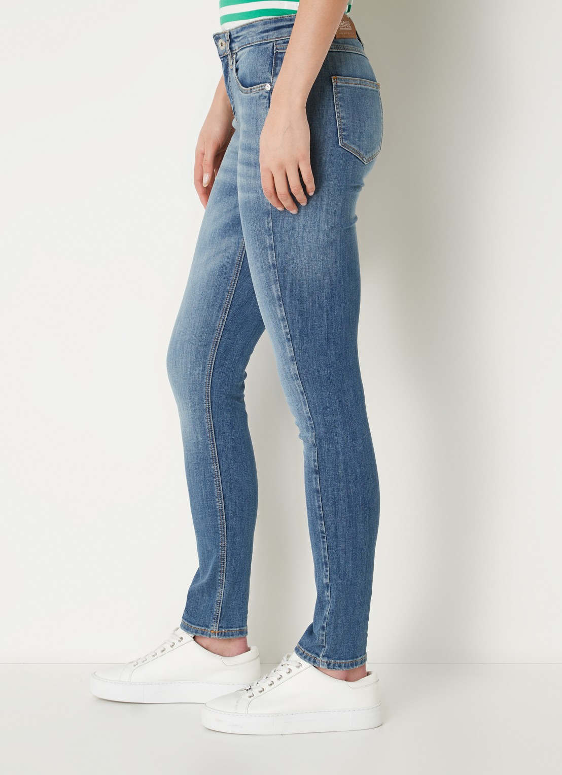 CINQUE Cisun mid waist skinny jeans in gekleurde wassing  - detail 4 indigo