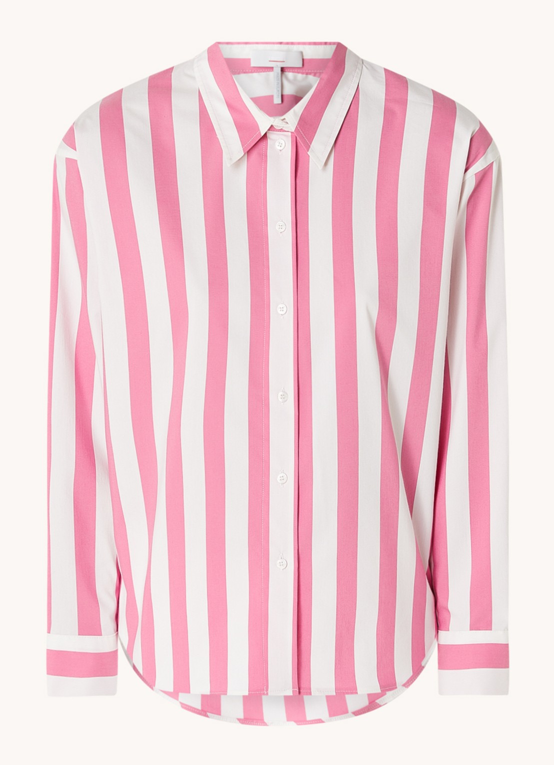 CINQUE Citarina blouse met streepprint  - voorkant 3 roze