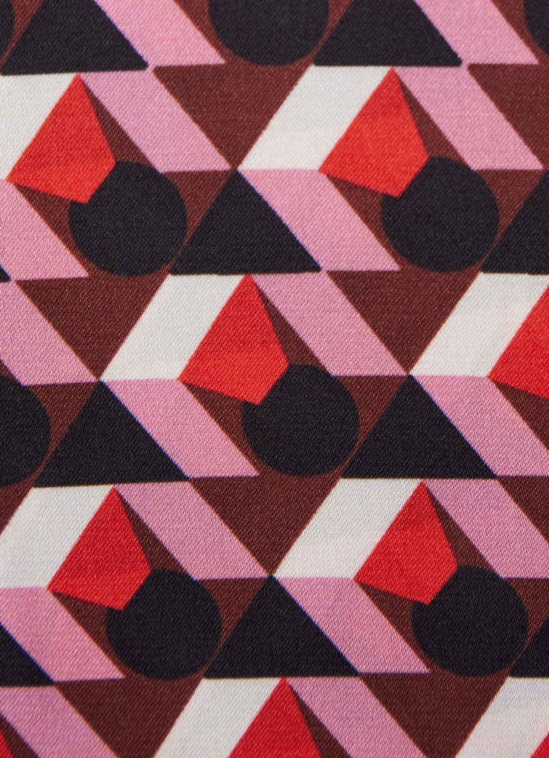 Cinque Citaube tuniek van satijn met grafische print  - detail 2 roze
