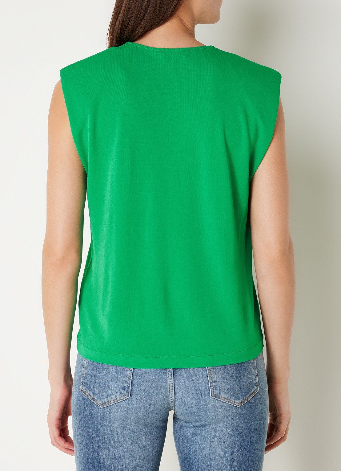 CINQUE Citever mouwloze top met schoudervulling - achterkant 4 groen