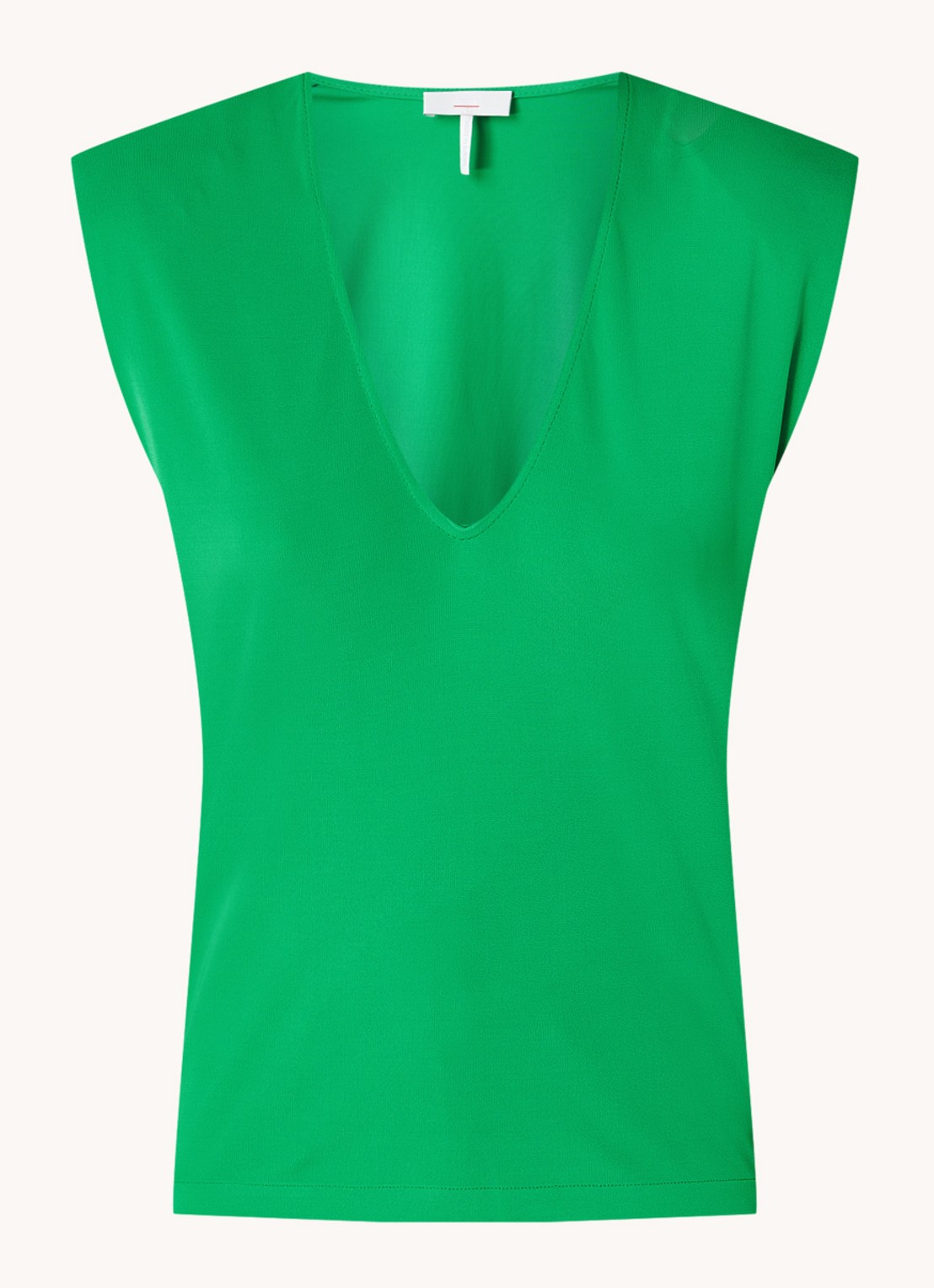 CINQUE Citever mouwloze top met schoudervulling - voorkant 2 groen