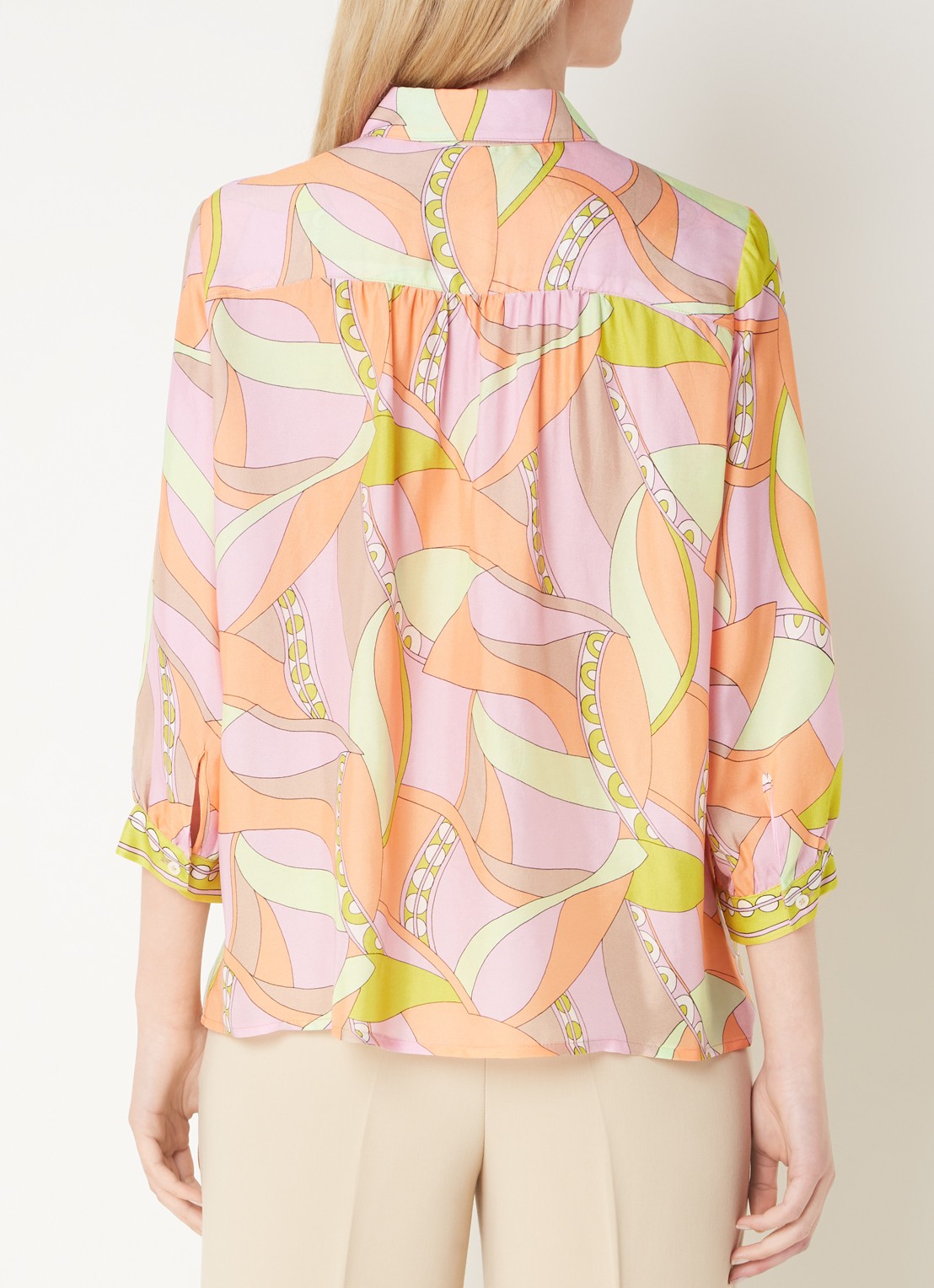 CINQUE Citill blouse met grafische print - achterkant lichtroze