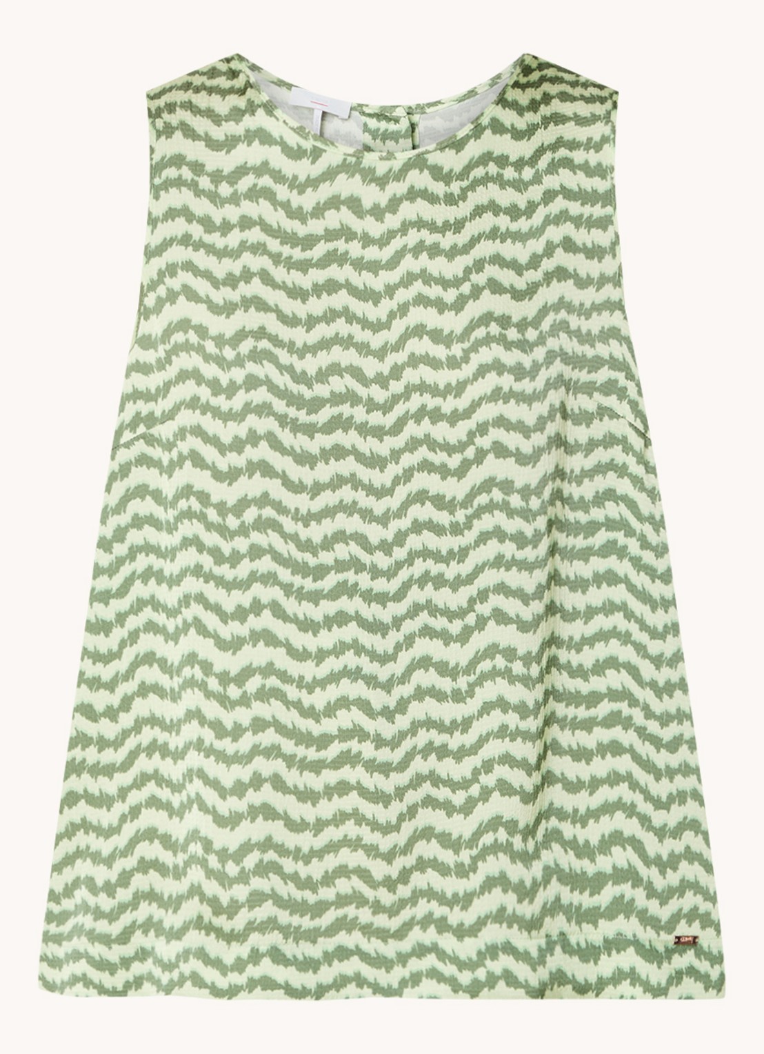 CINQUE Citoni top met grafische print en knoopdetails - voorkant 2 groen